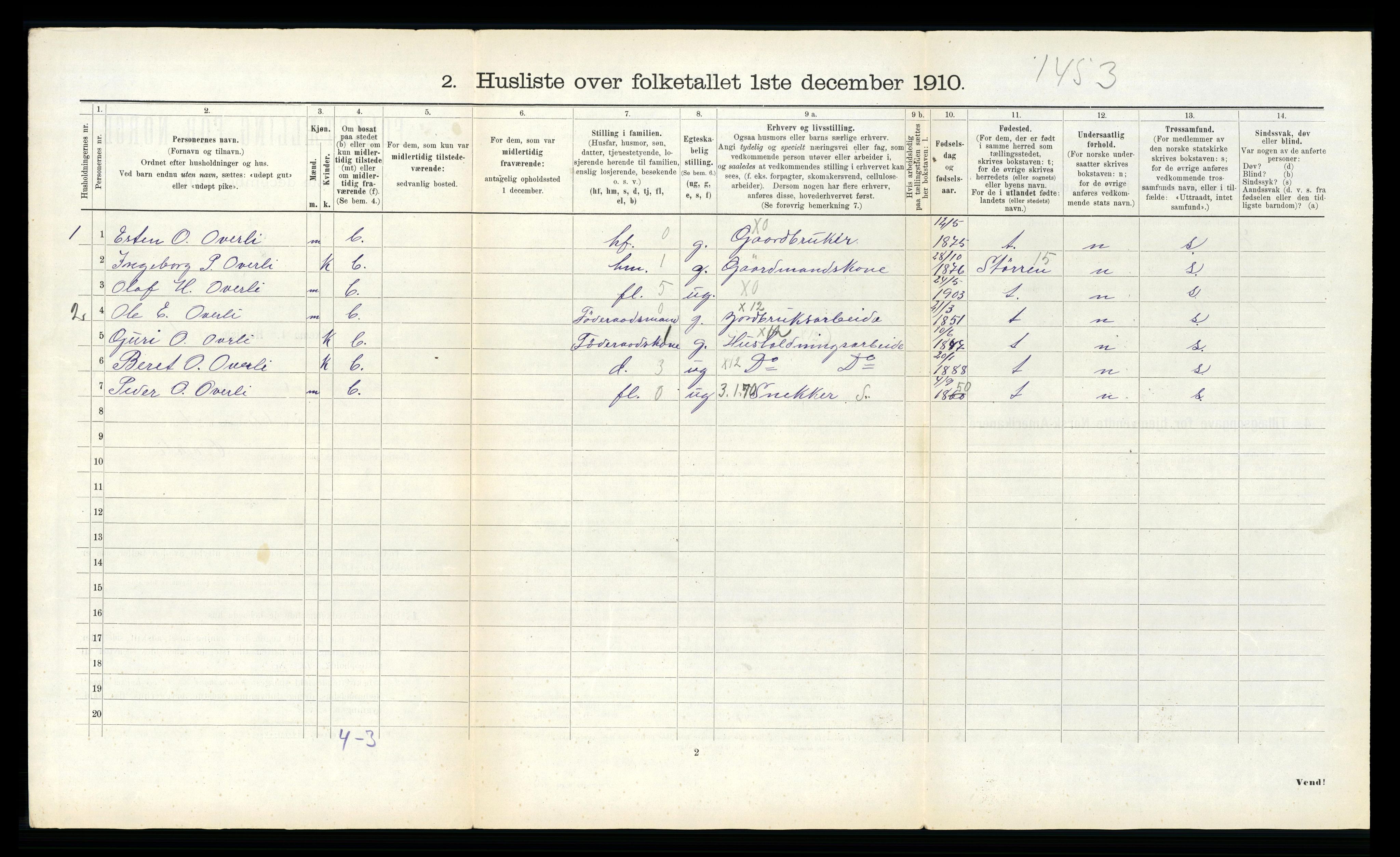 RA, 1910 census for Singsås, 1910, p. 515