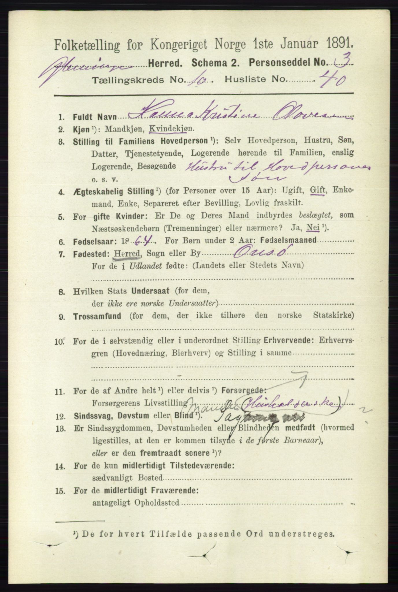 RA, 1891 census for 0132 Glemmen, 1891, p. 10275