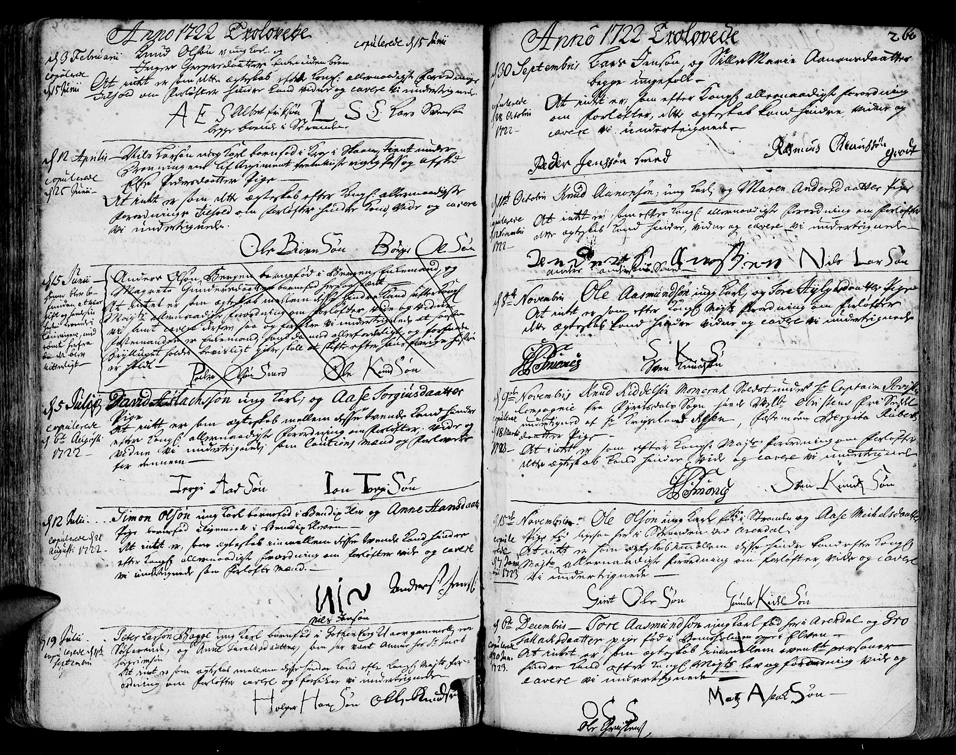 Arendal sokneprestkontor, Trefoldighet, SAK/1111-0040/F/Fa/L0001: Parish register (official) no. A 1, 1703-1815, p. 260