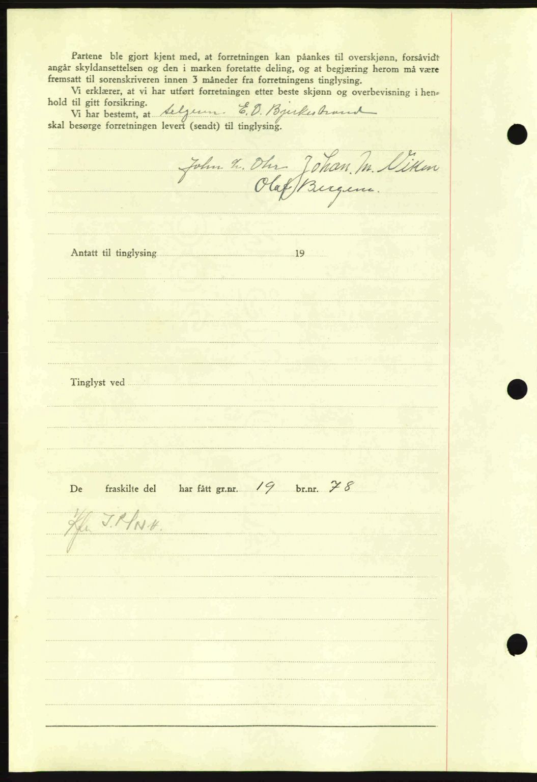 Nordmøre sorenskriveri, AV/SAT-A-4132/1/2/2Ca: Mortgage book no. A98, 1944-1944, Diary no: : 1496/1944