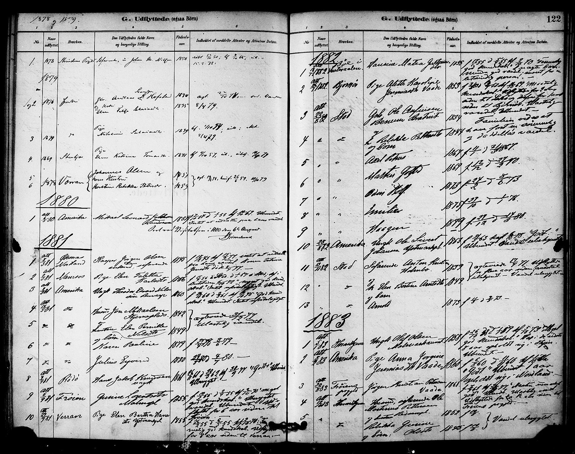 Ministerialprotokoller, klokkerbøker og fødselsregistre - Nord-Trøndelag, SAT/A-1458/745/L0429: Parish register (official) no. 745A01, 1878-1894, p. 122