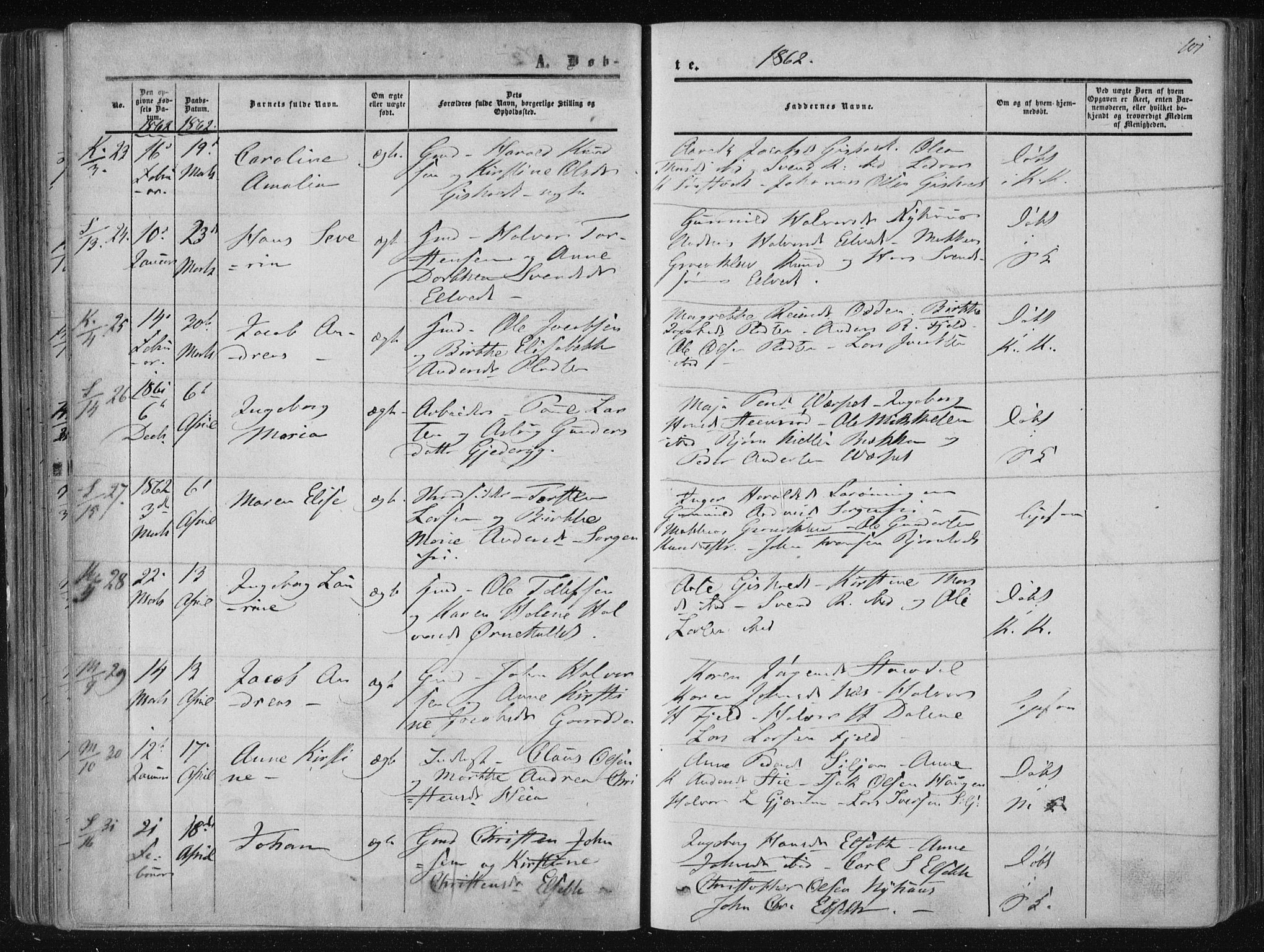 Solum kirkebøker, AV/SAKO-A-306/F/Fa/L0007: Parish register (official) no. I 7, 1856-1864, p. 101