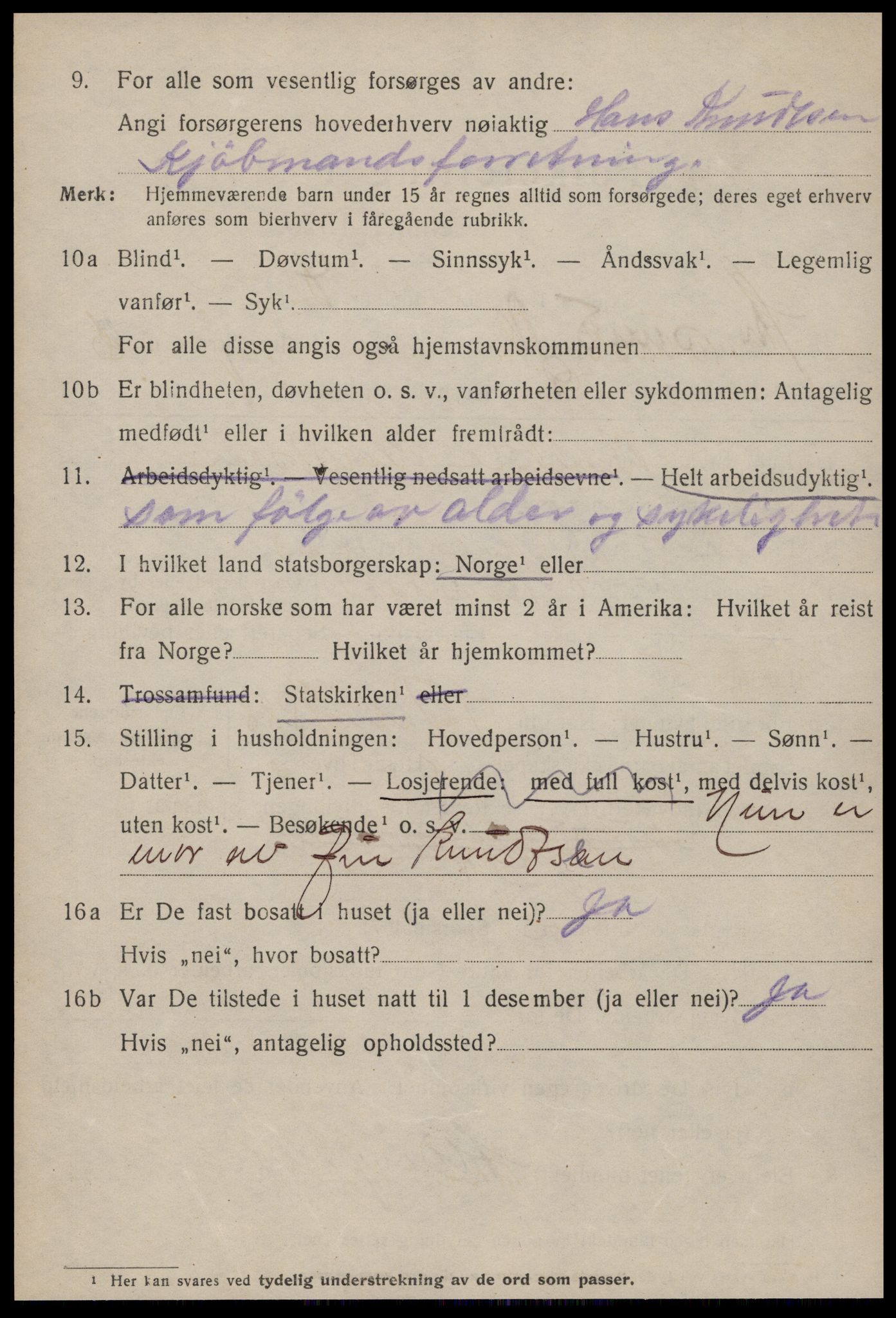 SAT, 1920 census for Kristiansund, 1920, p. 17150