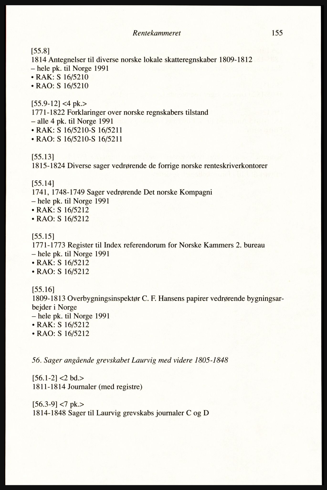 Publikasjoner utgitt av Arkivverket, PUBL/PUBL-001/A/0002: Erik Gøbel: NOREG, Tværregistratur over norgesrelevant materiale i Rigsarkivet i København (2000), 2000, p. 157