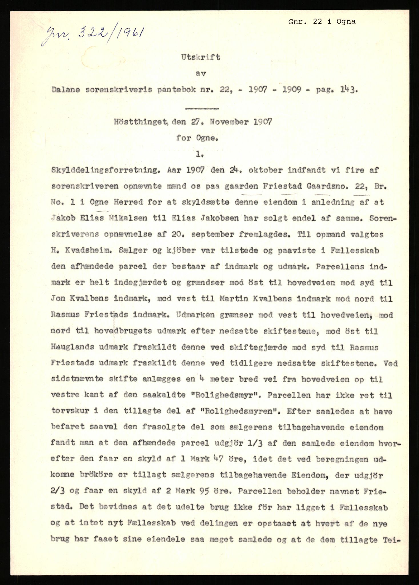 Statsarkivet i Stavanger, SAST/A-101971/03/Y/Yj/L0022: Avskrifter sortert etter gårdsnavn: Foss - Frøiland i Hetland, 1750-1930, p. 532