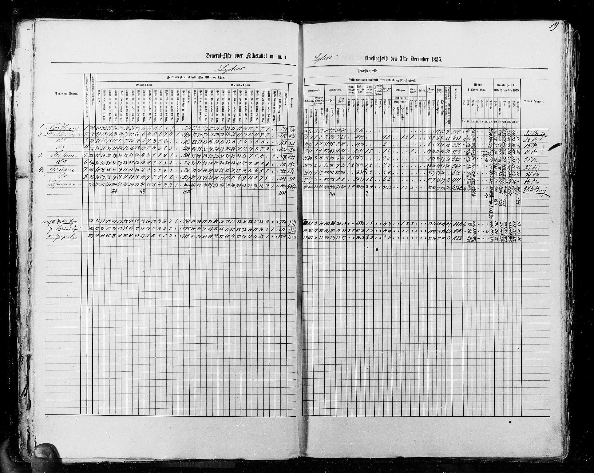 RA, Census 1855, vol. 5: Nordre Bergenhus amt, Romsdal amt og Søndre Trondhjem amt, 1855, p. 19