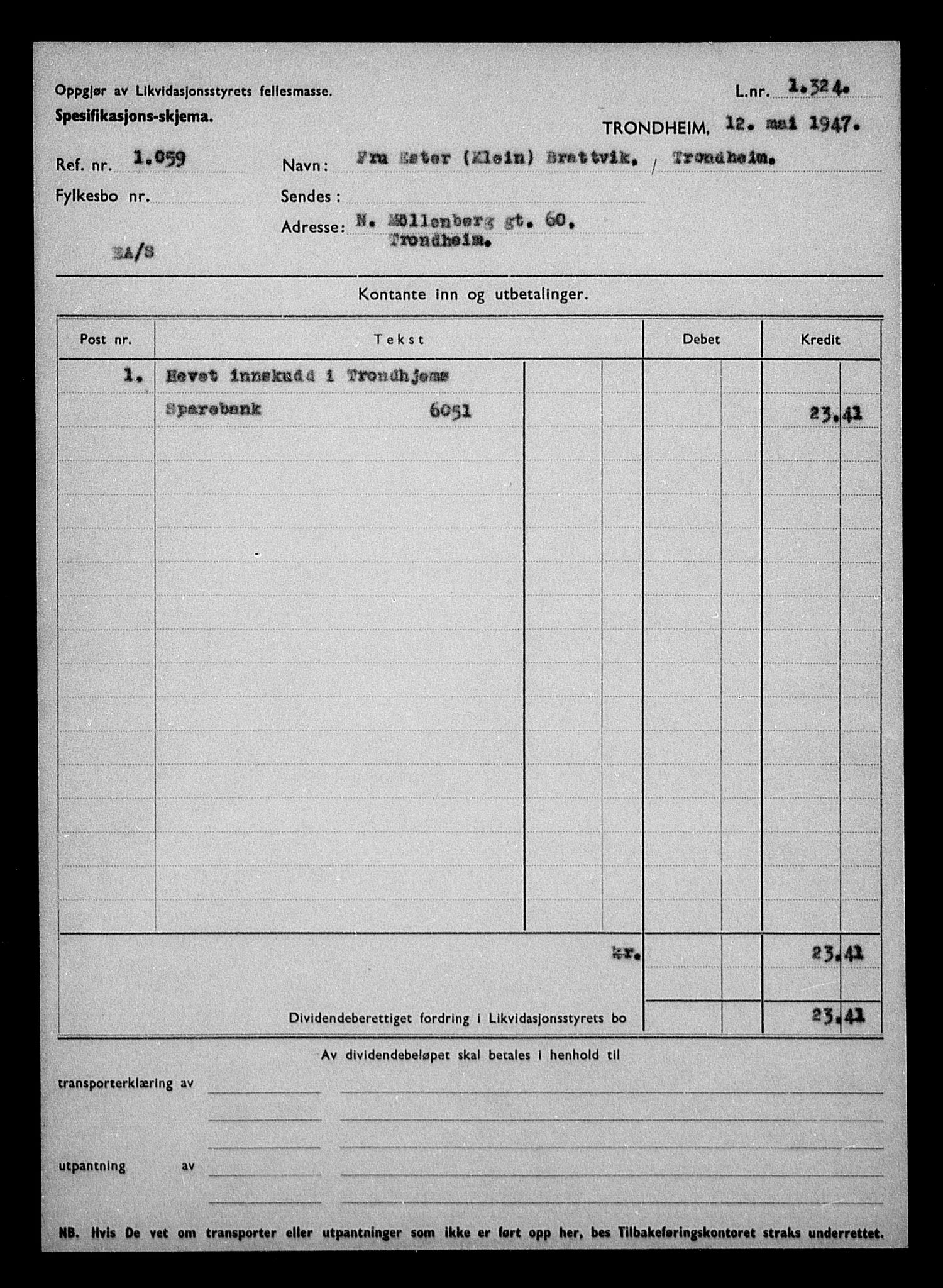 Justisdepartementet, Tilbakeføringskontoret for inndratte formuer, AV/RA-S-1564/H/Hc/Hca/L0900: --, 1945-1947, p. 372