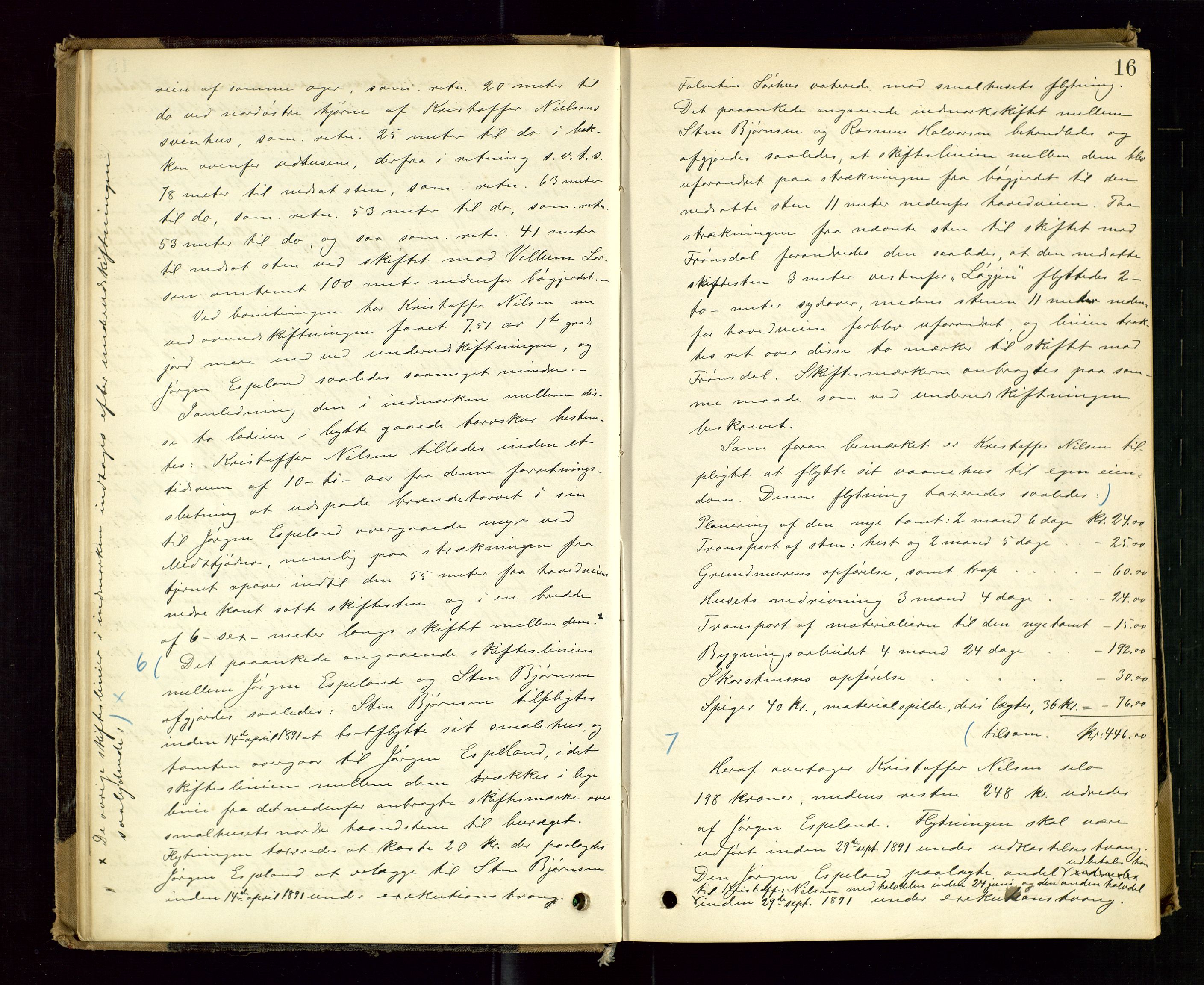 Rogaland jordskifterett, AV/SAST-A-102426/Oa/L0050: Forhandlingsprotokoll, 1884-1894, p. 16