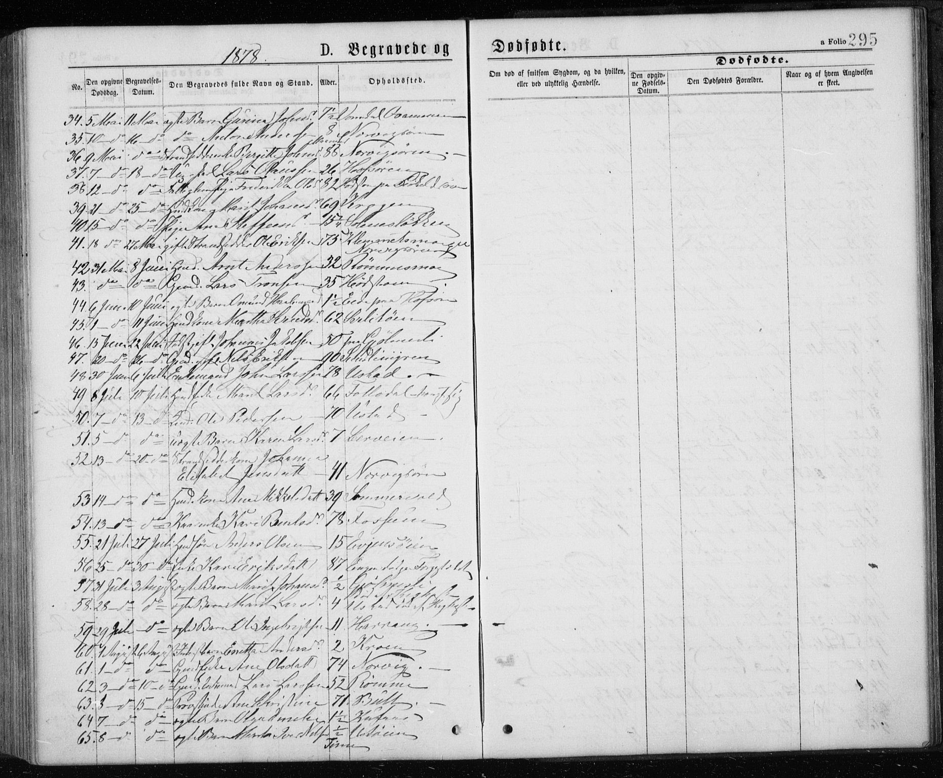Ministerialprotokoller, klokkerbøker og fødselsregistre - Sør-Trøndelag, SAT/A-1456/668/L0817: Parish register (copy) no. 668C06, 1873-1884, p. 295