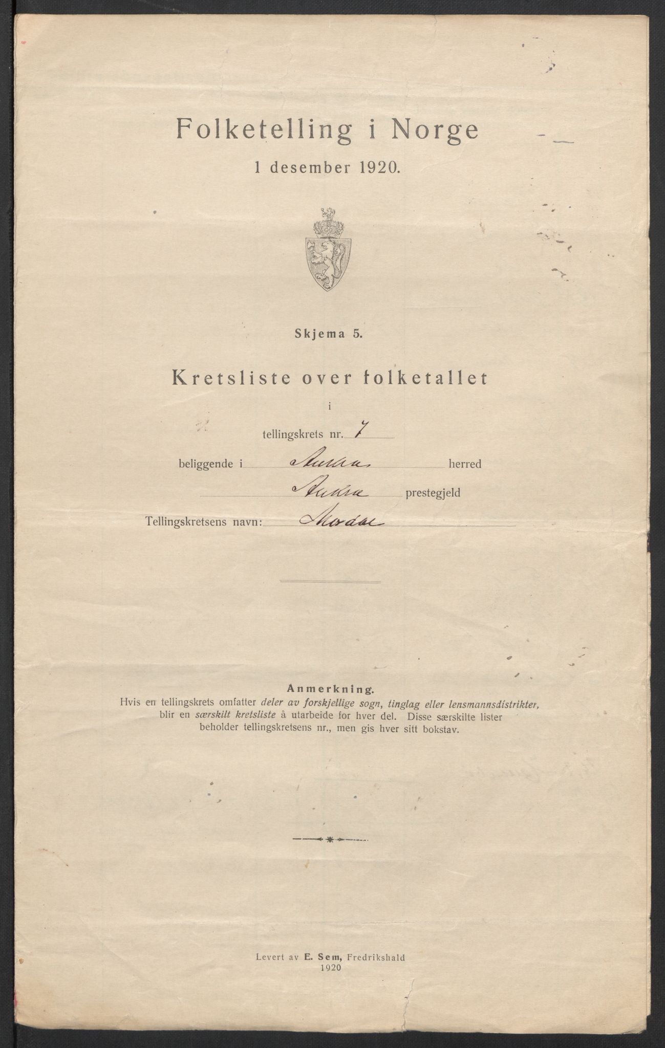 SAT, 1920 census for Aukra, 1920, p. 25