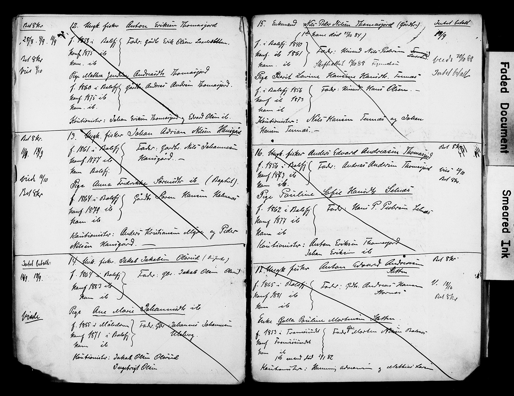 Balsfjord sokneprestembete, AV/SATØ-S-1303/H/Hd/L0029: Banns register no. 29, 1879-1893