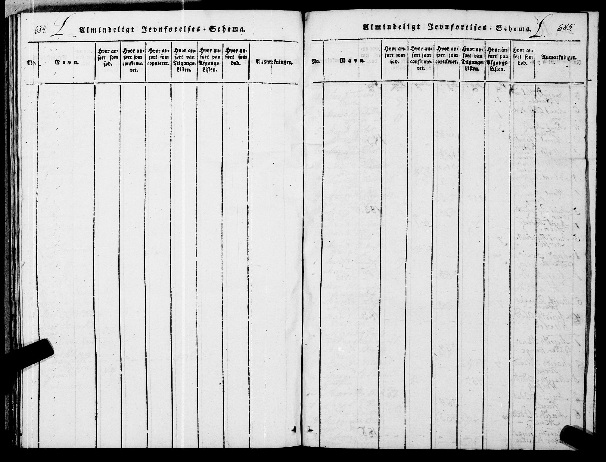 Ministerialprotokoller, klokkerbøker og fødselsregistre - Møre og Romsdal, AV/SAT-A-1454/545/L0585: Parish register (official) no. 545A01, 1818-1853, p. 684-685
