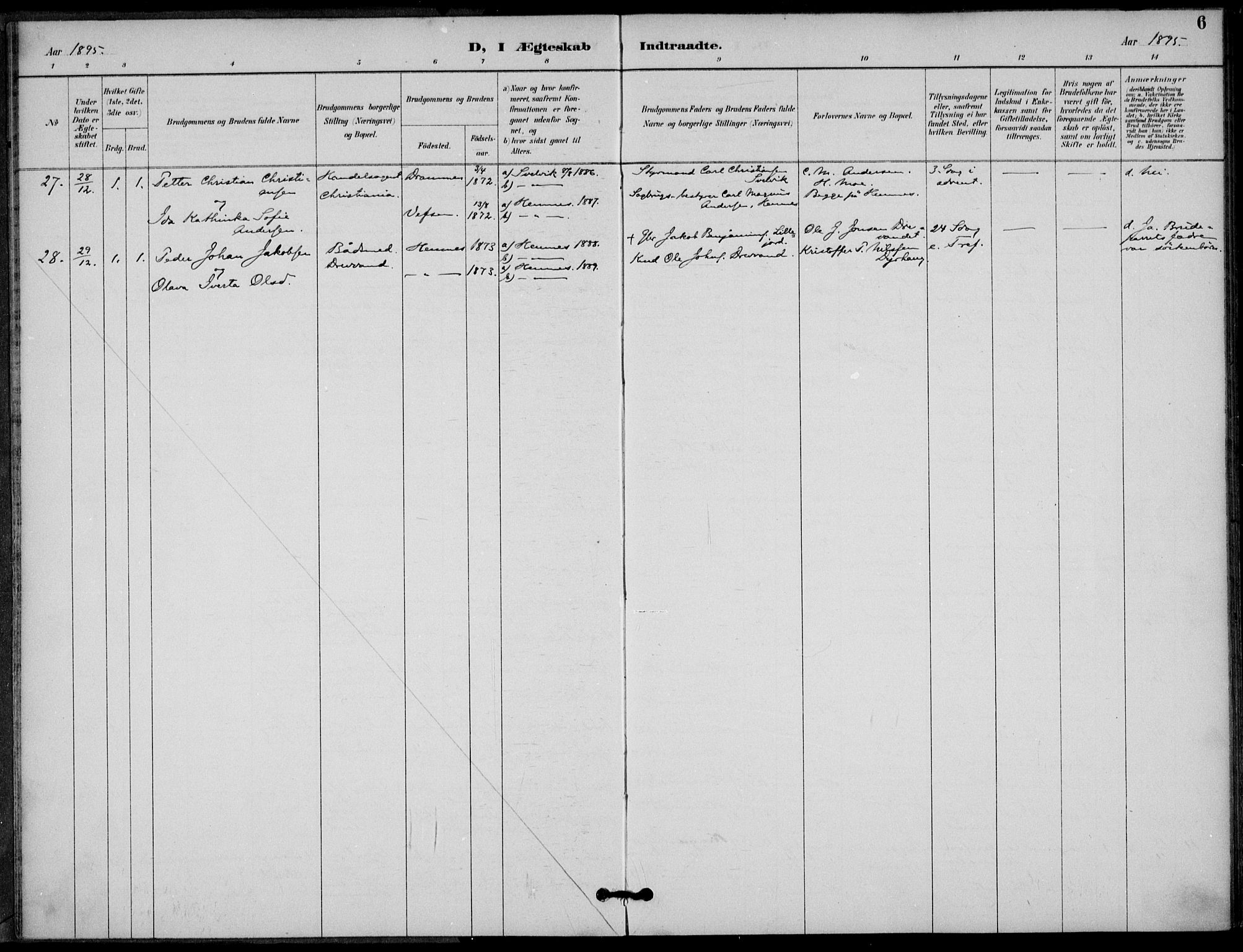 Ministerialprotokoller, klokkerbøker og fødselsregistre - Nordland, AV/SAT-A-1459/825/L0363: Parish register (official) no. 825A17, 1890-1909, p. 6