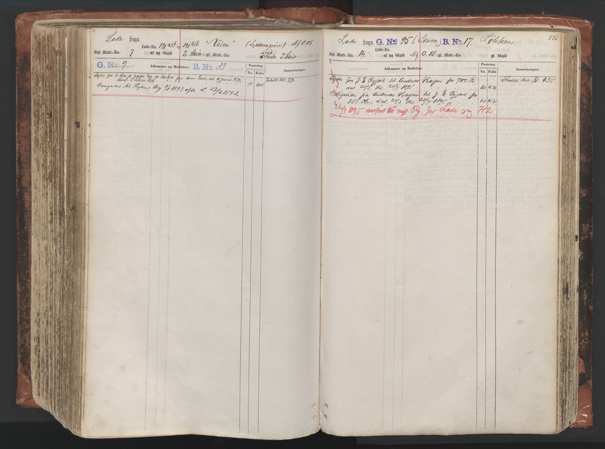 Strinda og Selbu sorenskriveri, AV/SAT-A-0015/2/2A/L0048: Mortgage register no. 48, 1838-1894, p. 536