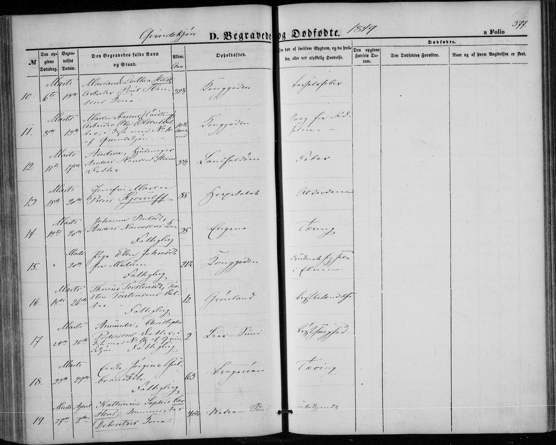 Bragernes kirkebøker, AV/SAKO-A-6/F/Fb/L0002: Parish register (official) no. II 2, 1848-1859, p. 377