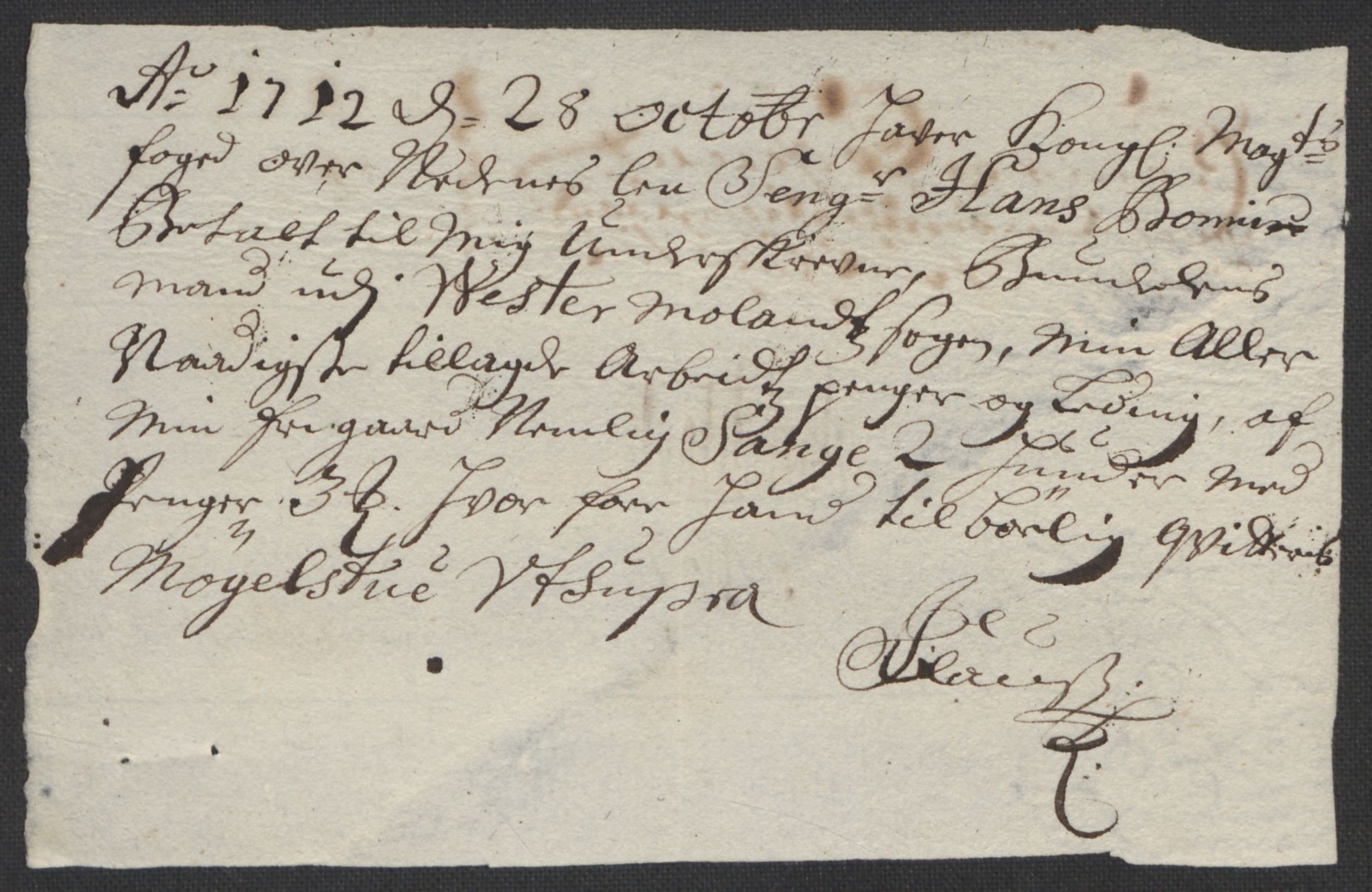 Rentekammeret inntil 1814, Reviderte regnskaper, Fogderegnskap, AV/RA-EA-4092/R39/L2320: Fogderegnskap Nedenes, 1712, p. 318