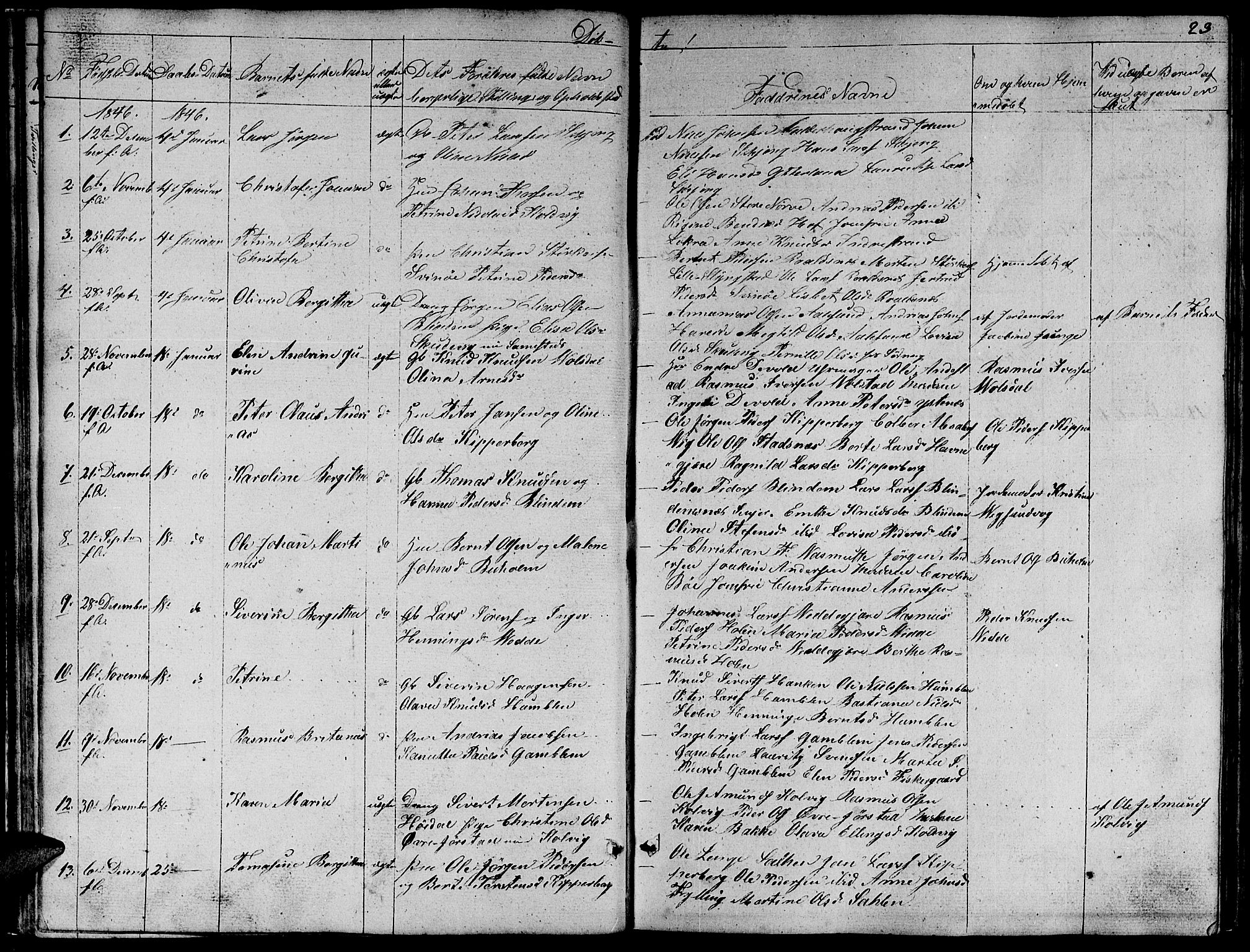 Ministerialprotokoller, klokkerbøker og fødselsregistre - Møre og Romsdal, SAT/A-1454/528/L0426: Parish register (copy) no. 528C07, 1844-1854, p. 23
