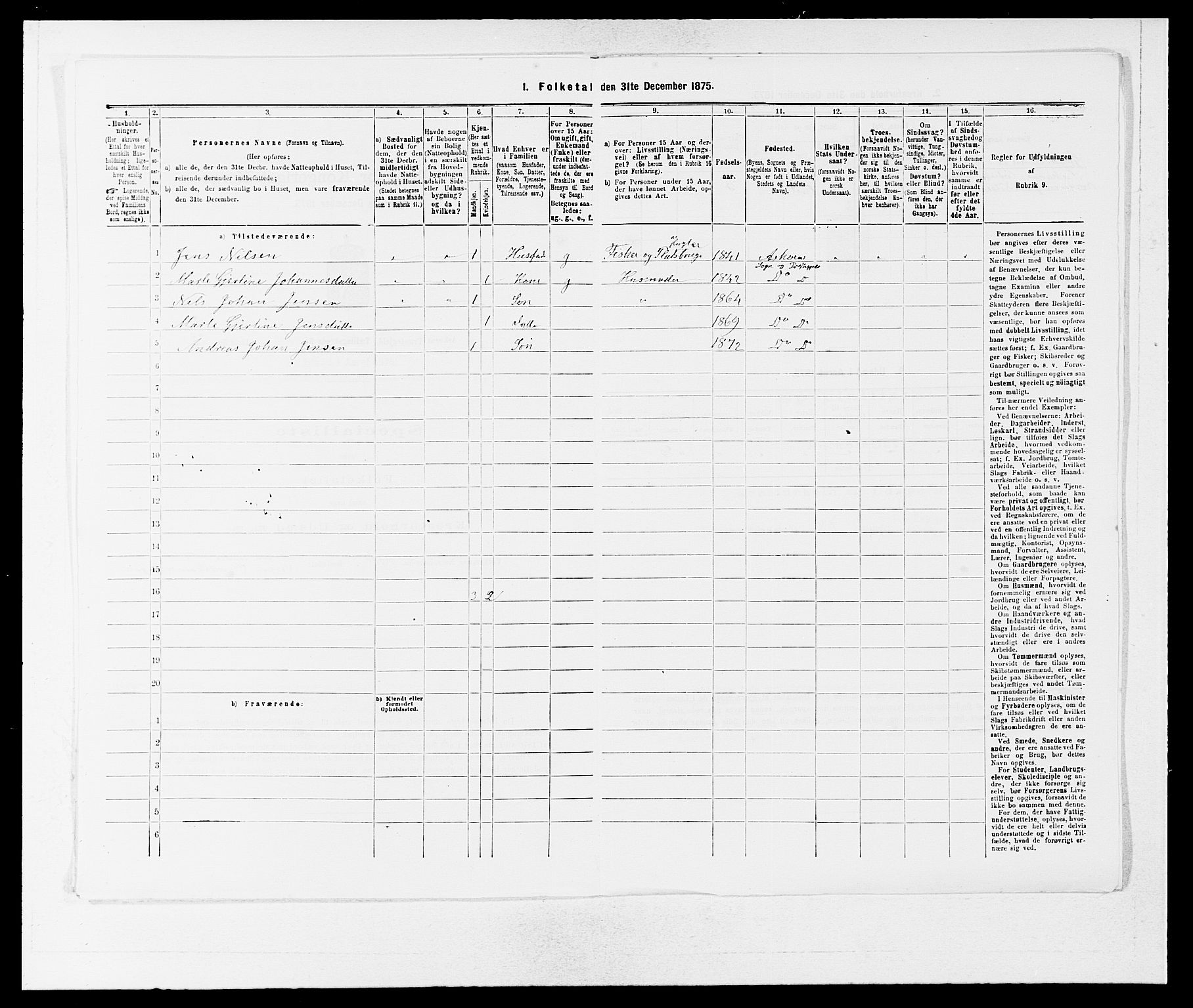 SAB, 1875 census for 1247P Askøy, 1875, p. 74