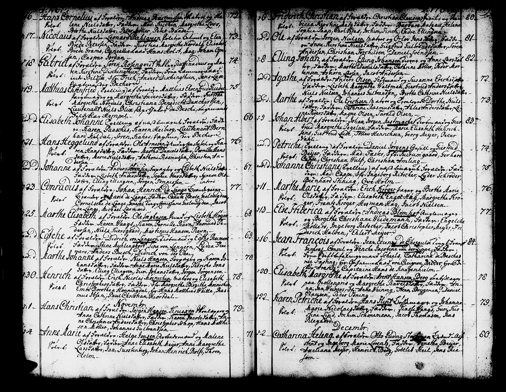 Domkirken sokneprestembete, SAB/A-74801/H/Haa/L0003: Parish register (official) no. A 3, 1758-1789, p. 118-119