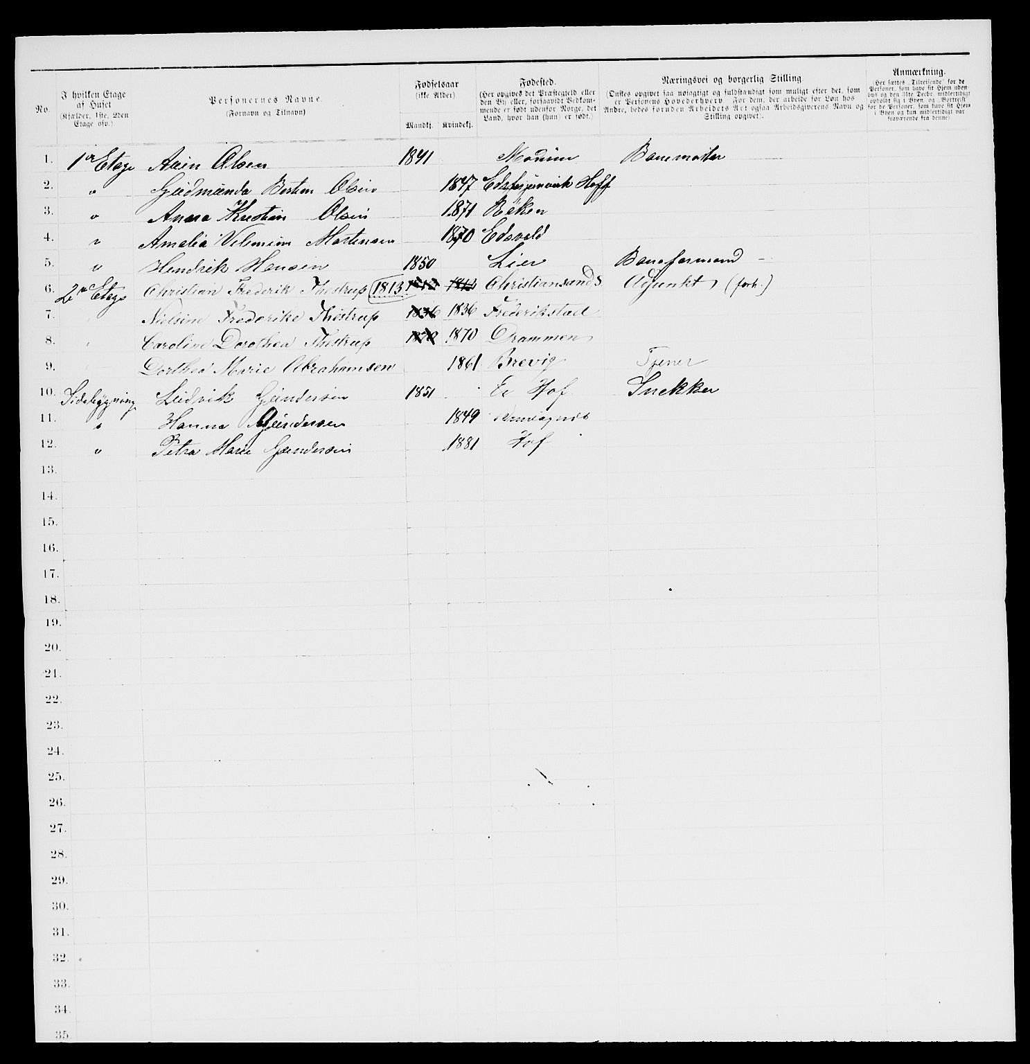 SAKO, 1885 census for 0707 Larvik, 1885, p. 1159