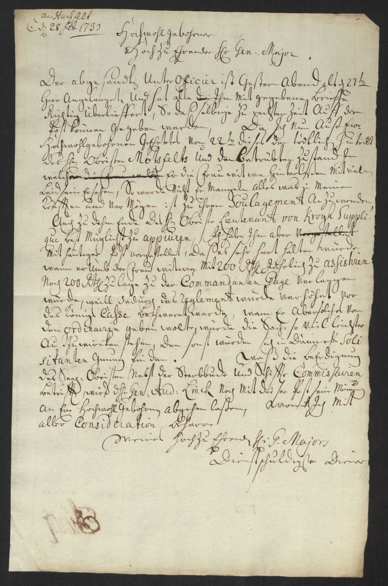 Kommanderende general (KG I) med Det norske krigsdirektorium, AV/RA-EA-5419/B/L0013: Kommanderende generals konsepter, 1730-1733, p. 597