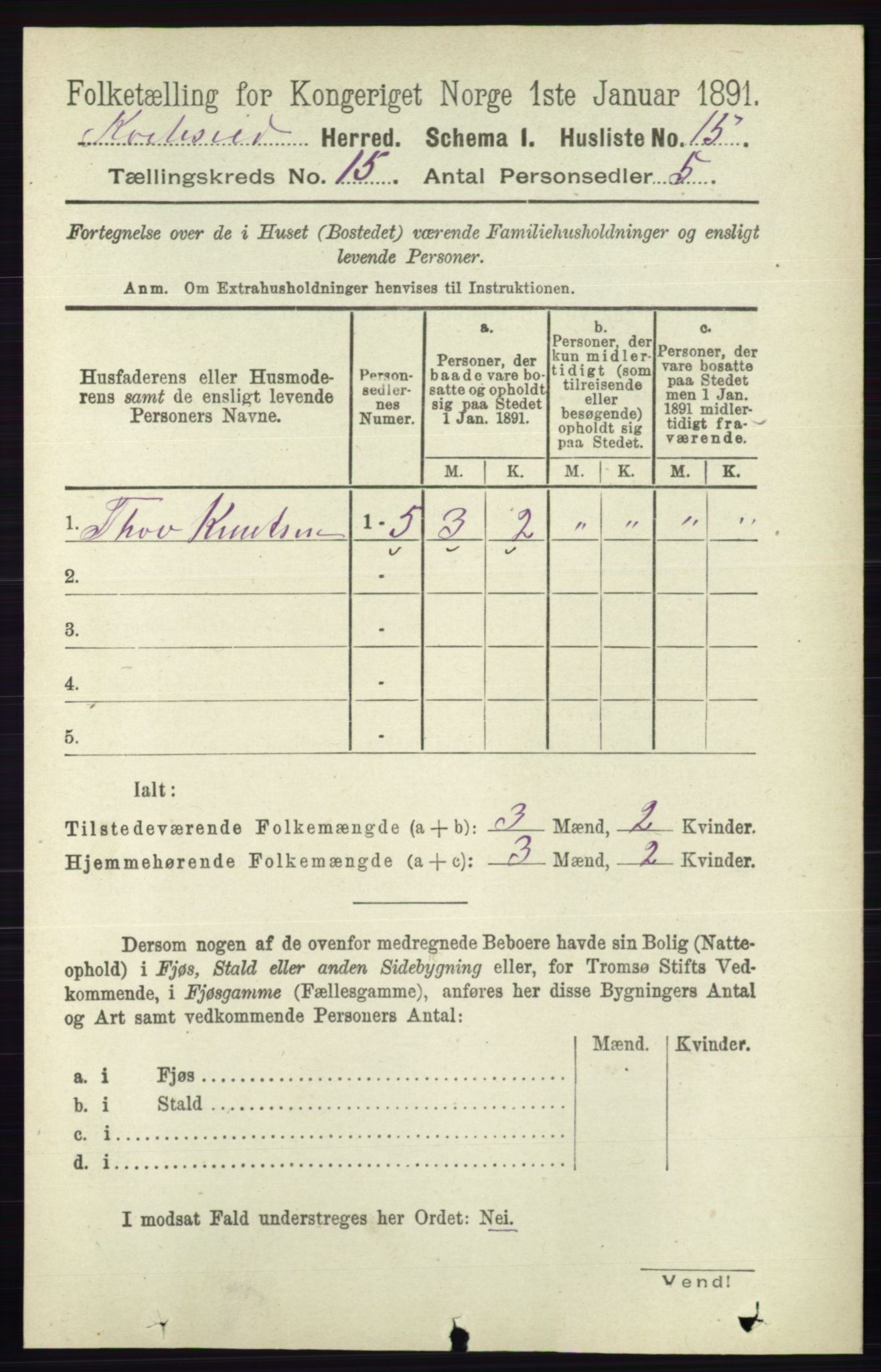 RA, 1891 census for 0829 Kviteseid, 1891, p. 3516