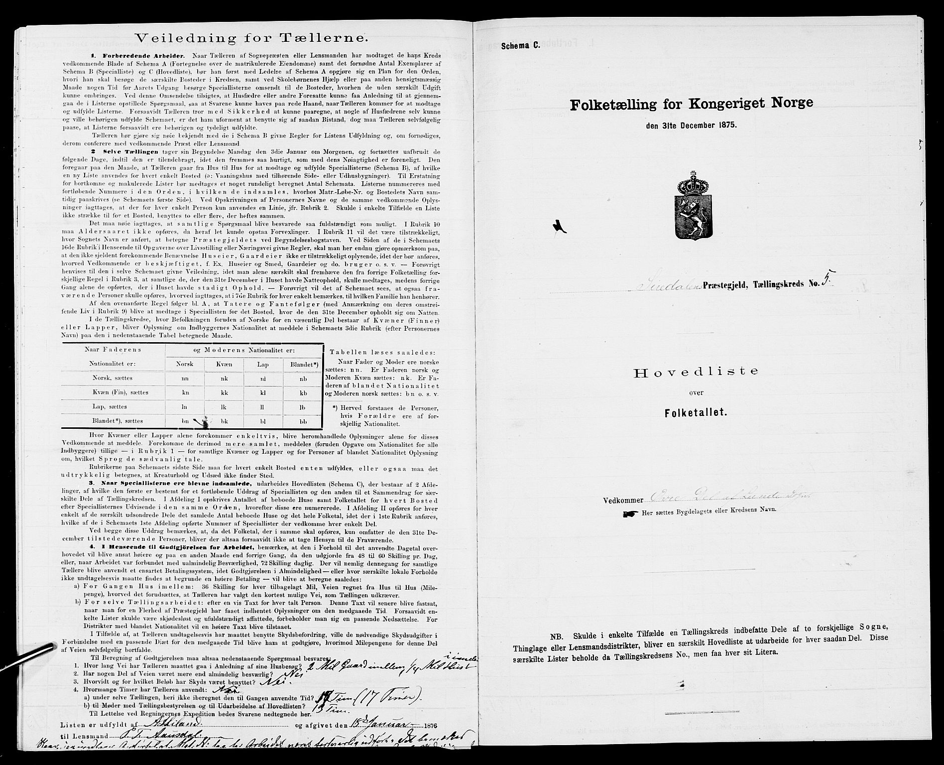 SAK, 1875 census for 1046P Sirdal, 1875, p. 27