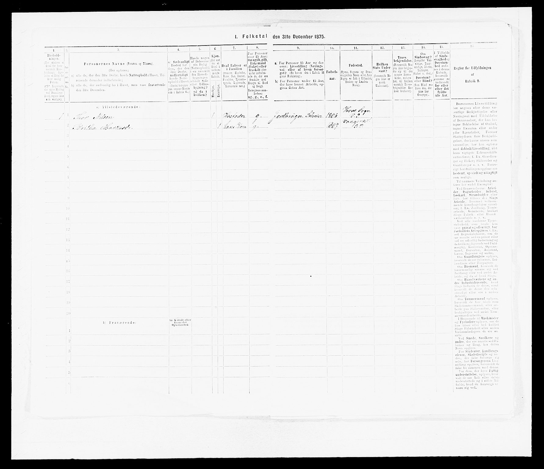 SAB, 1875 census for 1417P Vik, 1875, p. 814