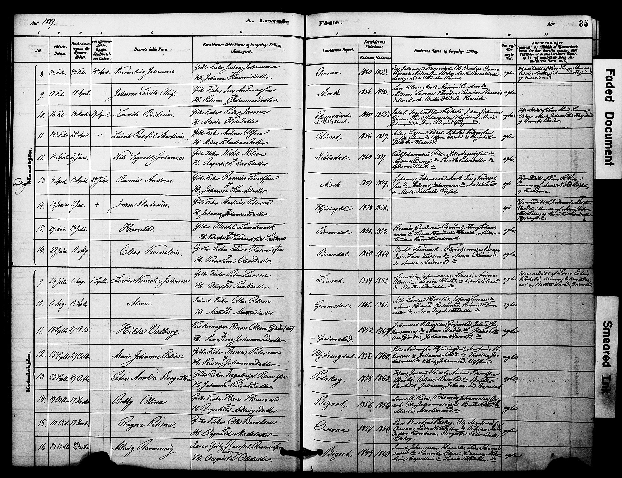 Ministerialprotokoller, klokkerbøker og fødselsregistre - Møre og Romsdal, AV/SAT-A-1454/510/L0122: Parish register (official) no. 510A02, 1878-1897, p. 35