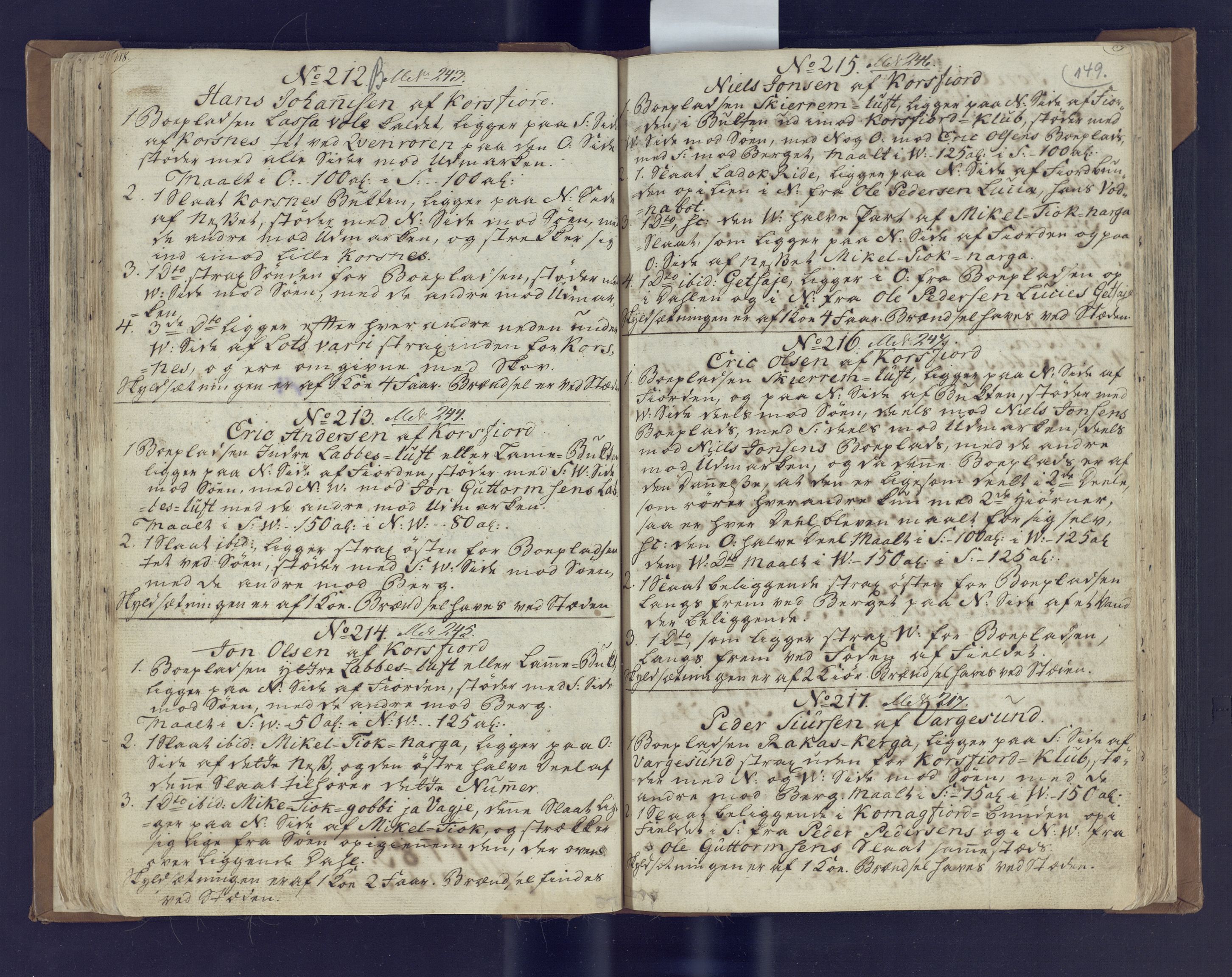 Fylkesmannen i Finnmark, SATØ/S-1120/1Coa/L2882: Landmålerprotokoll (i nærmagasinet/skannet), 1776-1845, p. 78