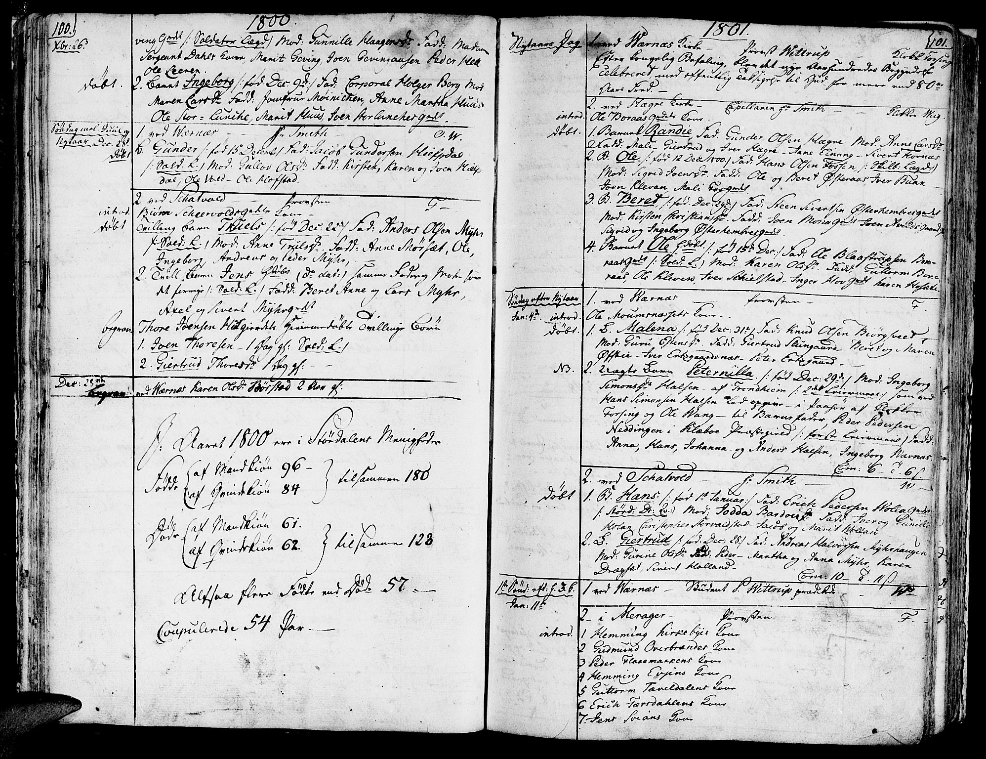 Ministerialprotokoller, klokkerbøker og fødselsregistre - Nord-Trøndelag, SAT/A-1458/709/L0060: Parish register (official) no. 709A07, 1797-1815, p. 100-101