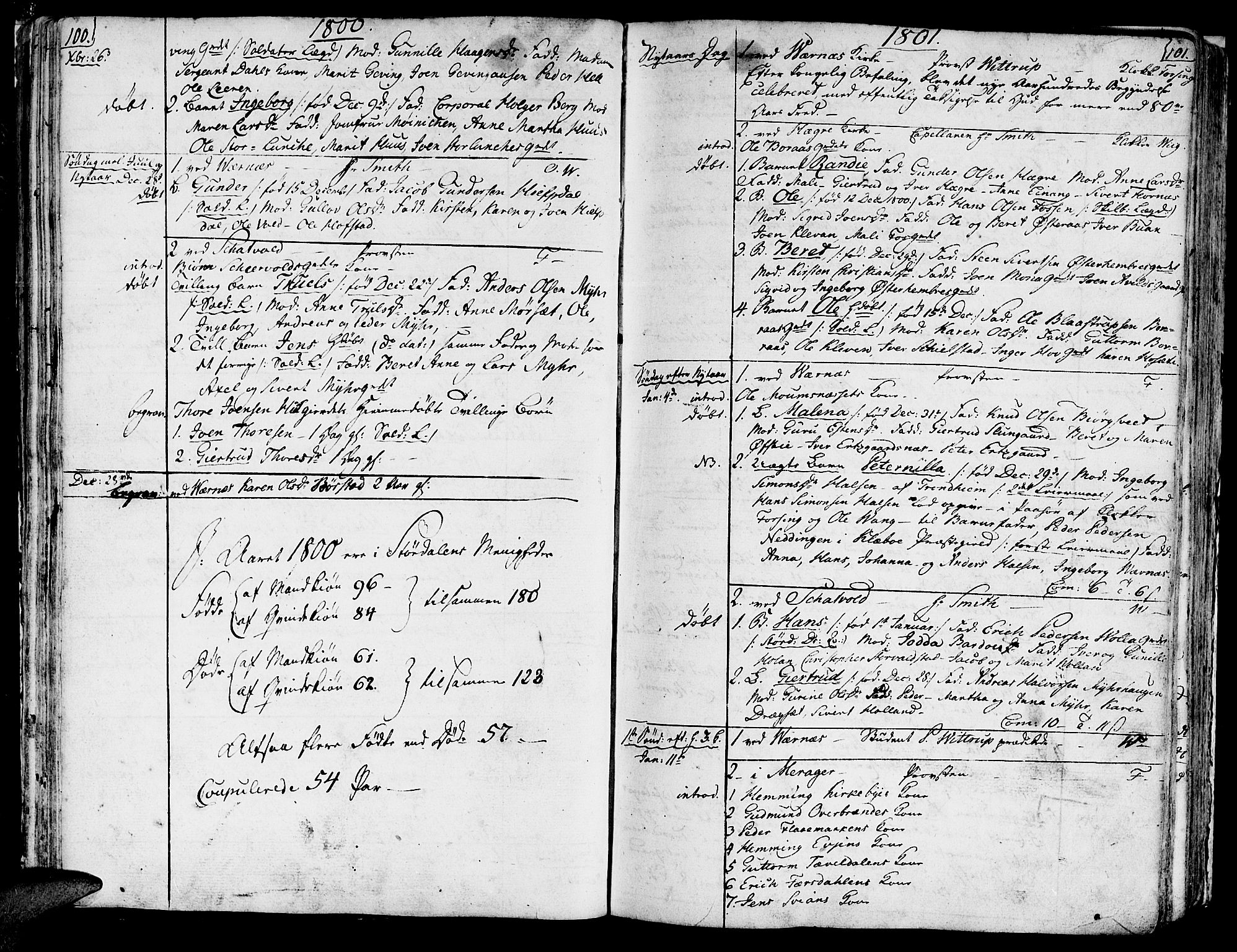 Ministerialprotokoller, klokkerbøker og fødselsregistre - Nord-Trøndelag, AV/SAT-A-1458/709/L0060: Parish register (official) no. 709A07, 1797-1815, p. 100-101
