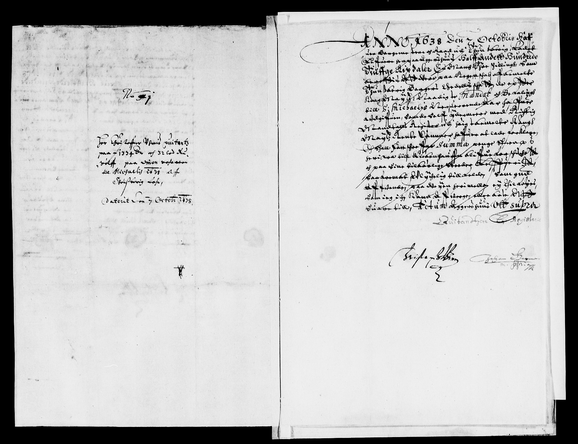 Rentekammeret inntil 1814, Reviderte regnskaper, Lensregnskaper, AV/RA-EA-5023/R/Rb/Rbo/L0018: Tønsberg len, 1638-1639