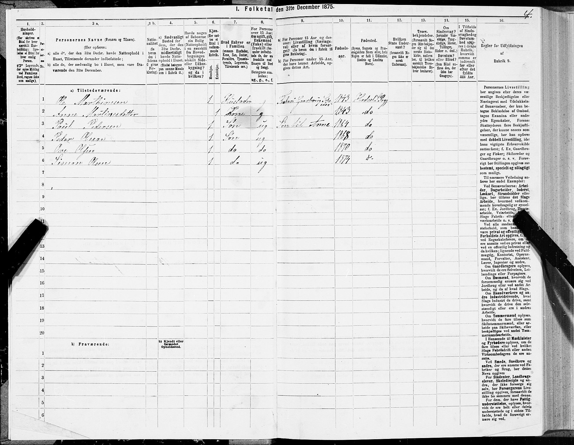 SAT, 1875 census for 1866P Hadsel, 1875, p. 3004