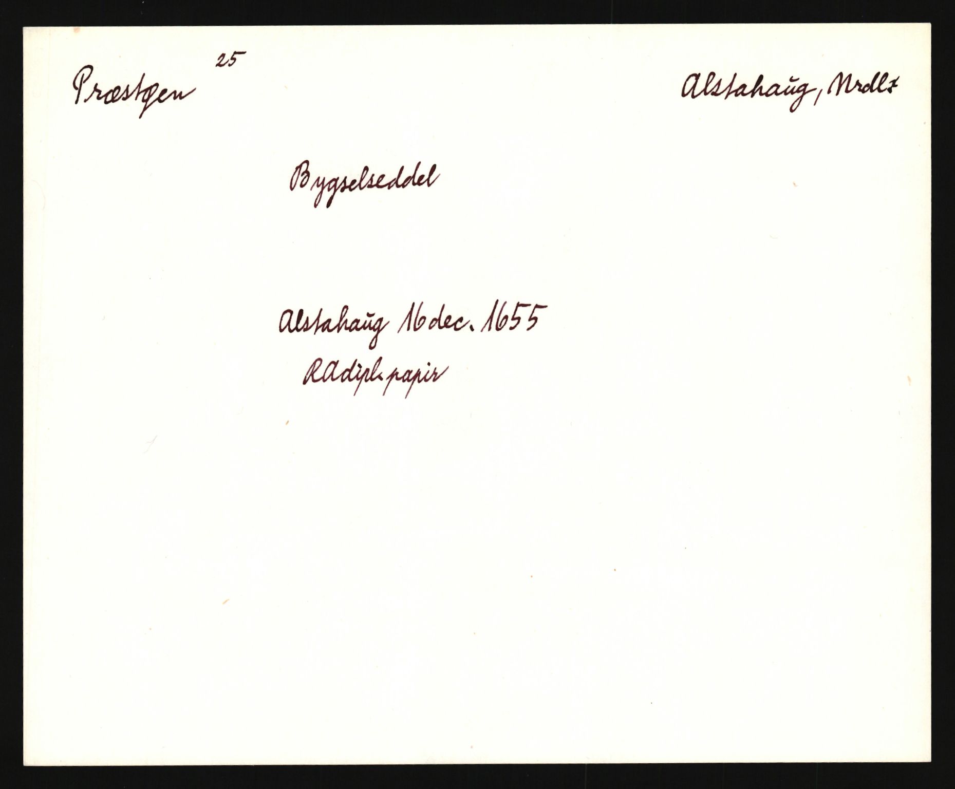 Riksarkivets diplomsamling, AV/RA-EA-5965/F35/F35e/L0034: Registreringssedler Nordland, Troms og ikke stedfestede ("uplasserte") sedler, 1400-1700, p. 93