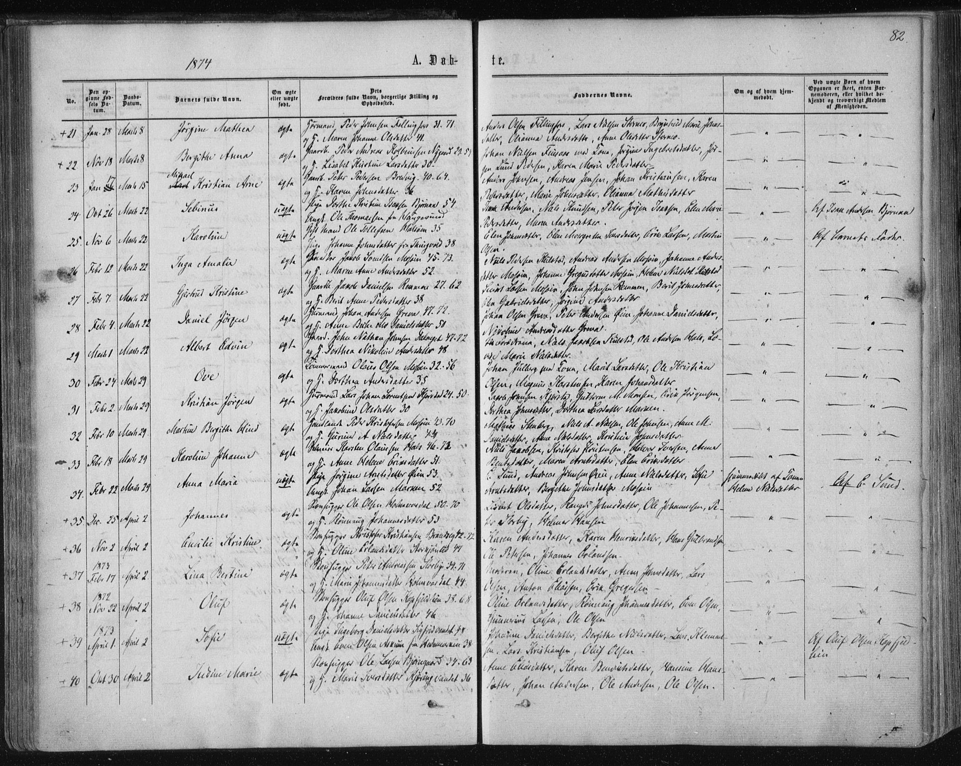 Ministerialprotokoller, klokkerbøker og fødselsregistre - Nordland, SAT/A-1459/820/L0294: Parish register (official) no. 820A15, 1866-1879, p. 82