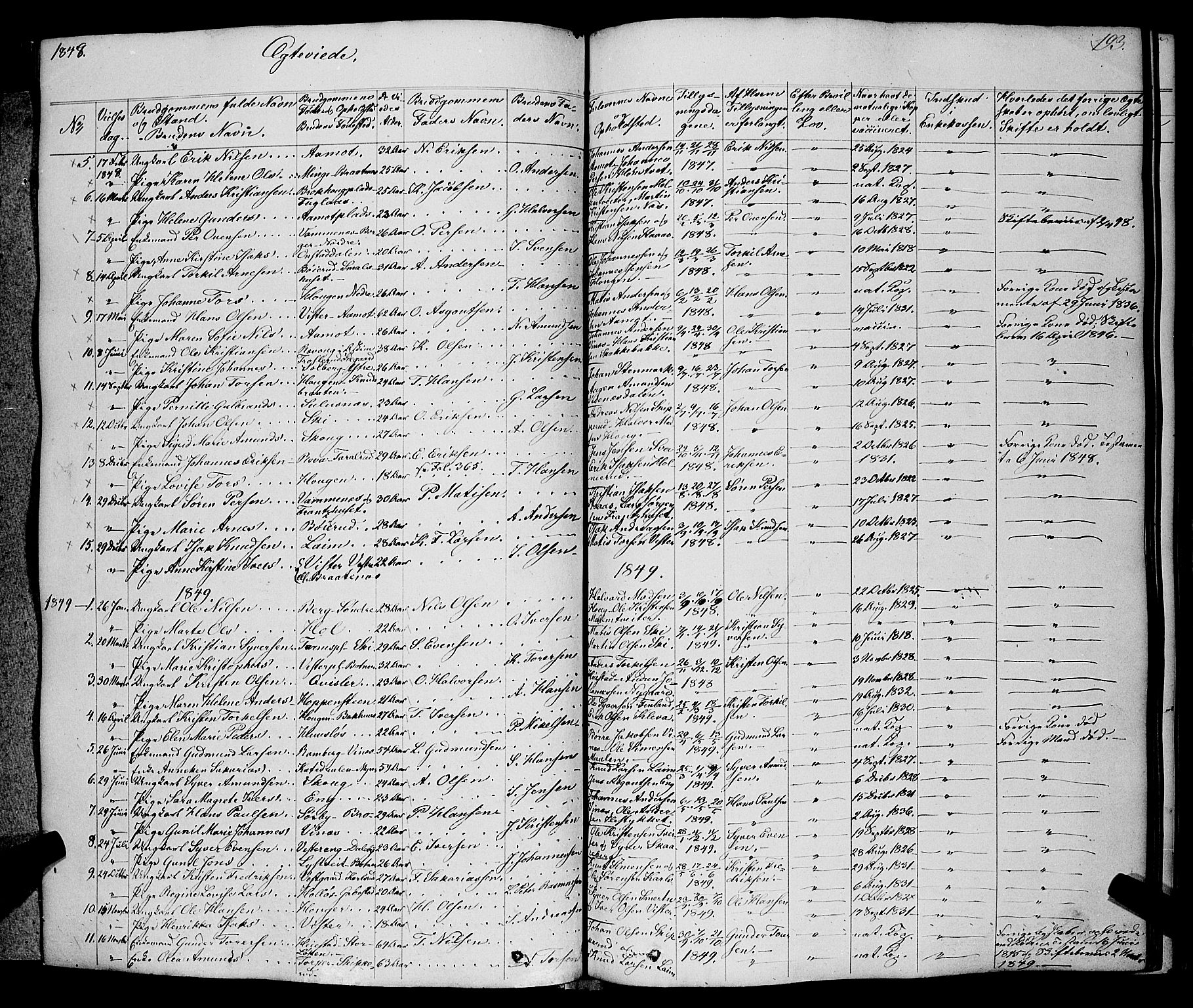 Skiptvet prestekontor Kirkebøker, AV/SAO-A-20009/F/Fa/L0006: Parish register (official) no. 6, 1839-1860, p. 193