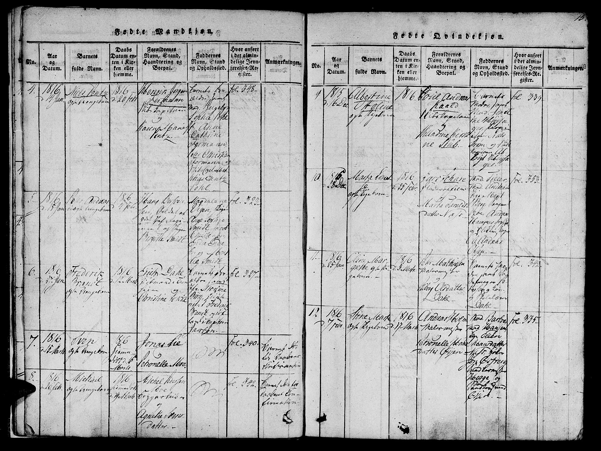 Ministerialprotokoller, klokkerbøker og fødselsregistre - Sør-Trøndelag, SAT/A-1456/602/L0135: Parish register (copy) no. 602C03, 1815-1832, p. 15