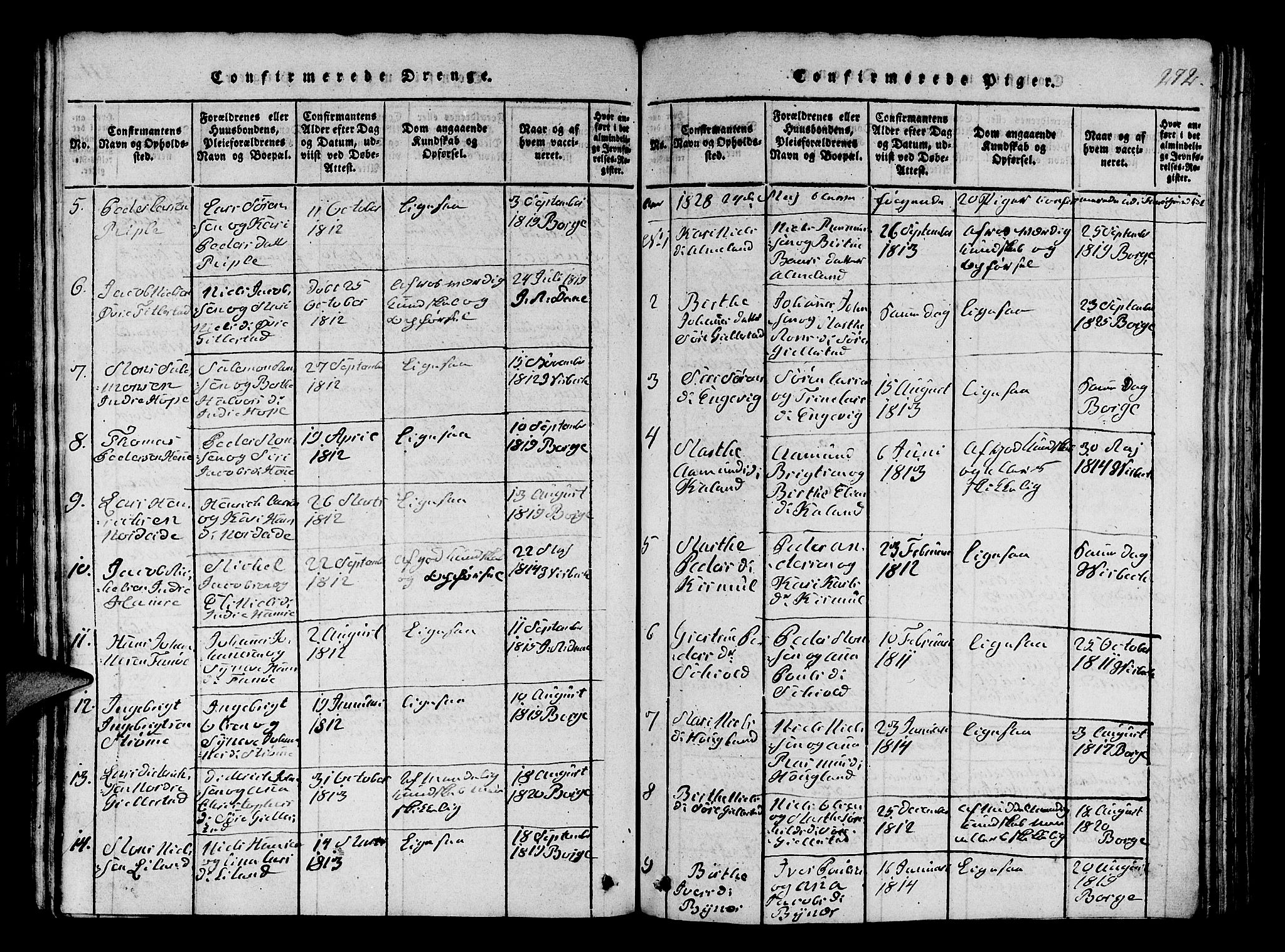 Fana Sokneprestembete, AV/SAB-A-75101/H/Hab/Haba/L0001: Parish register (copy) no. A 1, 1816-1836, p. 272