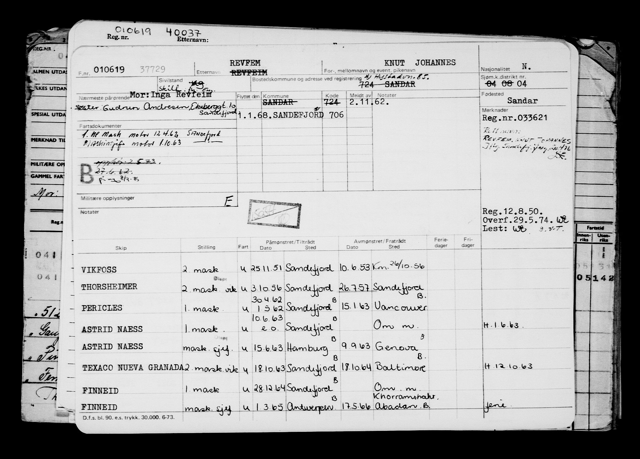 Direktoratet for sjømenn, AV/RA-S-3545/G/Gb/L0169: Hovedkort, 1919, p. 278