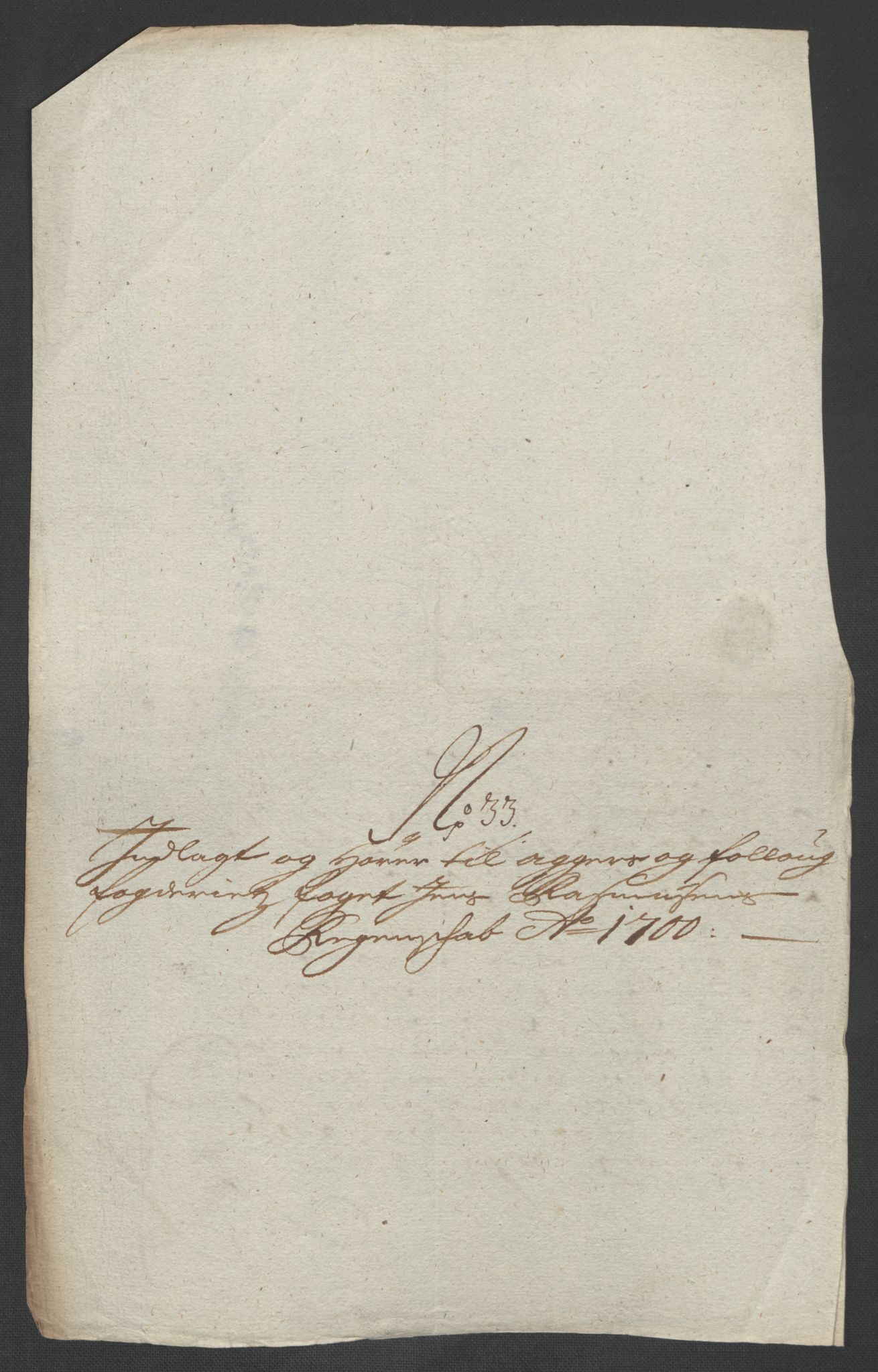 Rentekammeret inntil 1814, Reviderte regnskaper, Fogderegnskap, AV/RA-EA-4092/R10/L0443: Fogderegnskap Aker og Follo, 1700, p. 274