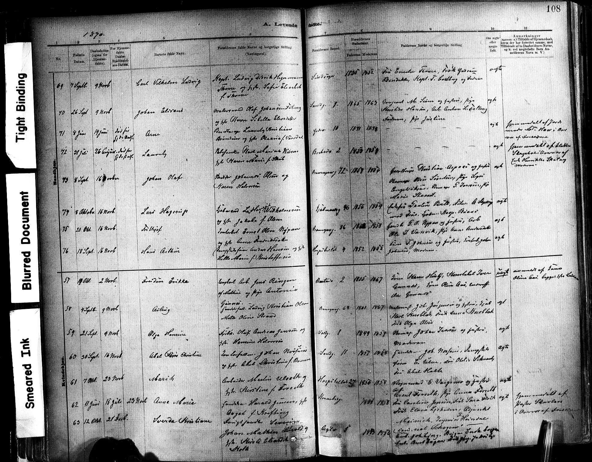 Ministerialprotokoller, klokkerbøker og fødselsregistre - Sør-Trøndelag, SAT/A-1456/602/L0119: Parish register (official) no. 602A17, 1880-1901, p. 108