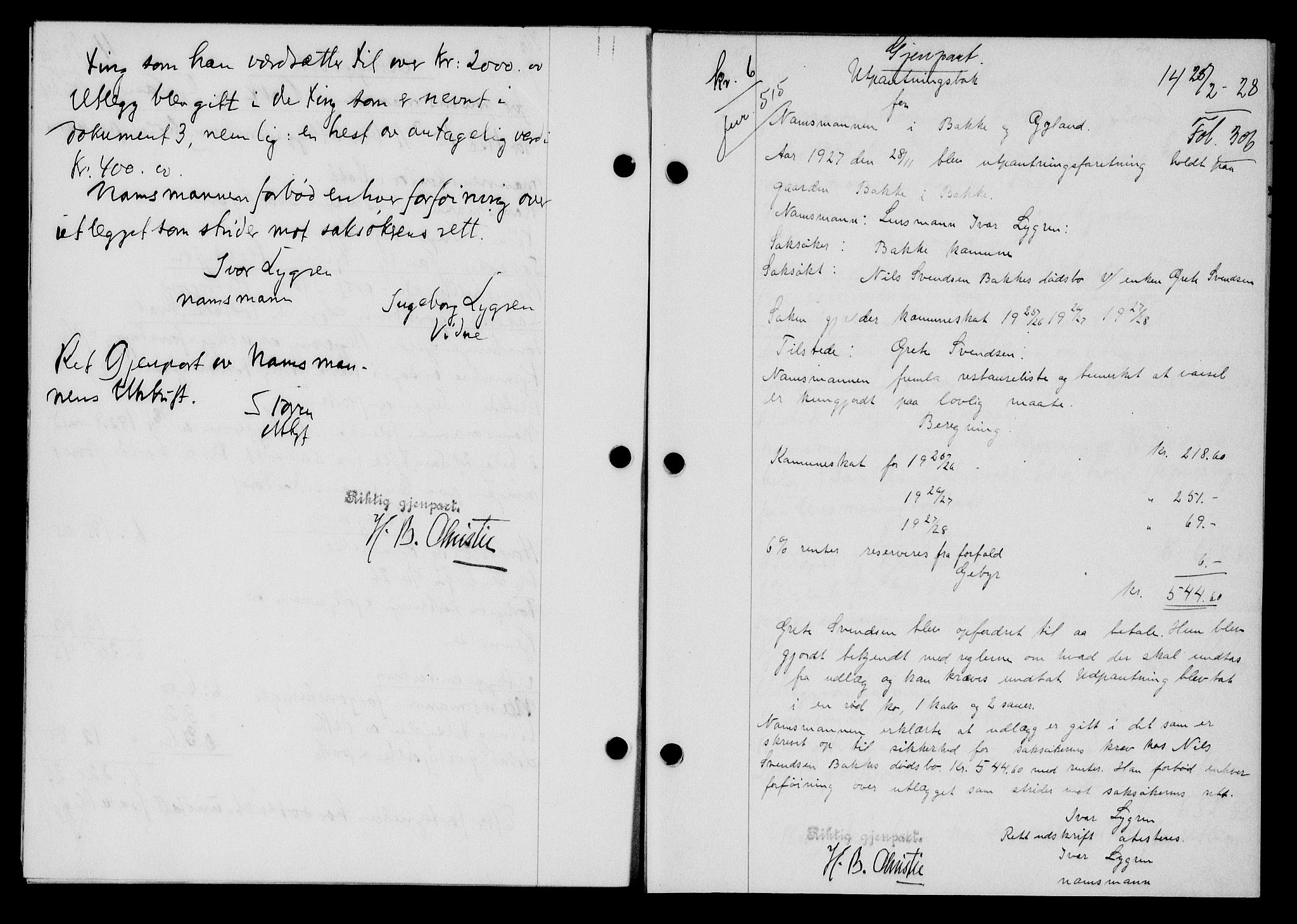 Flekkefjord sorenskriveri, SAK/1221-0001/G/Gb/Gba/L0044: Mortgage book no. 42, 1928-1929, Deed date: 28.02.1928