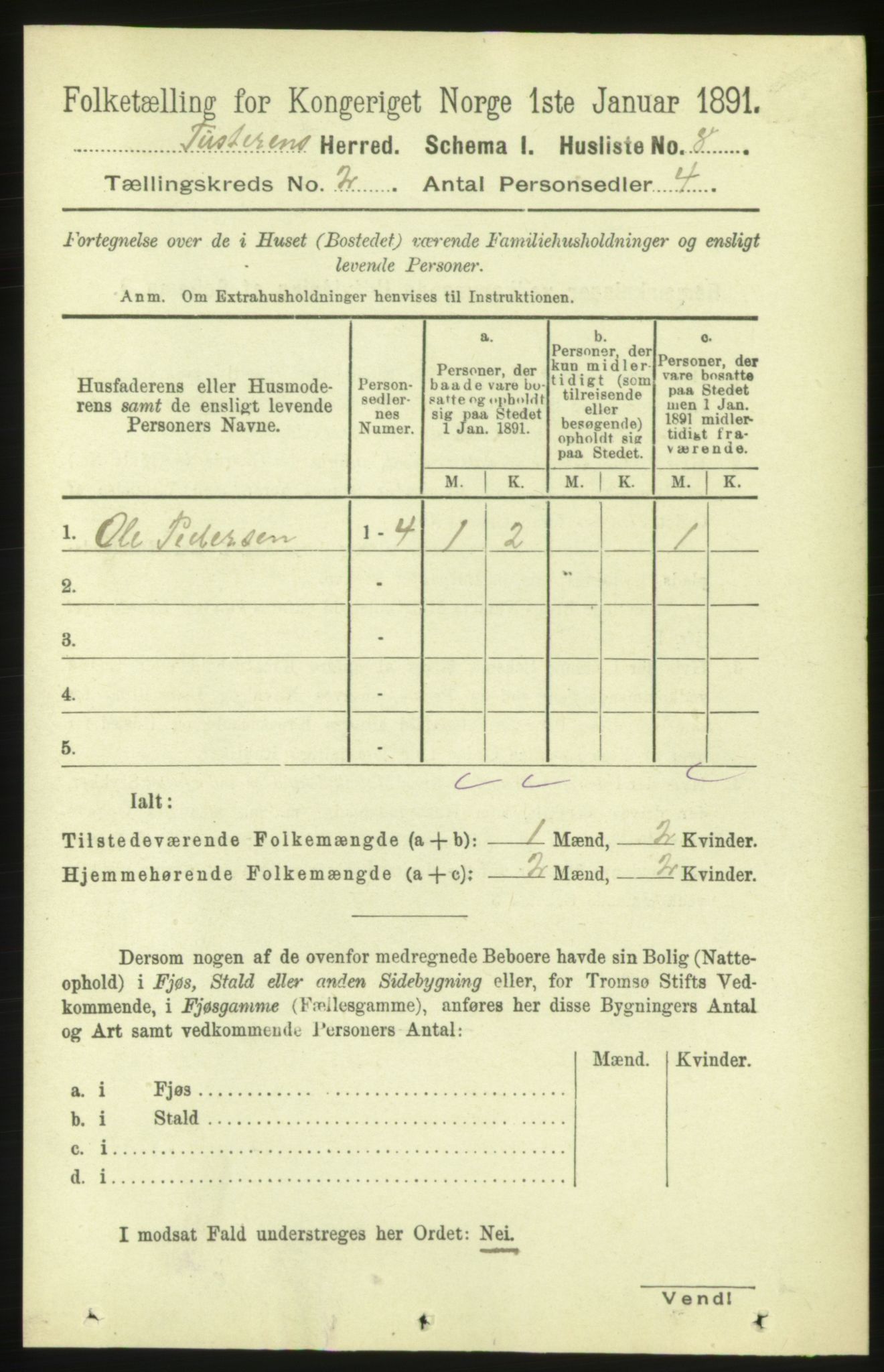 RA, 1891 census for 1572 Tustna, 1891, p. 649