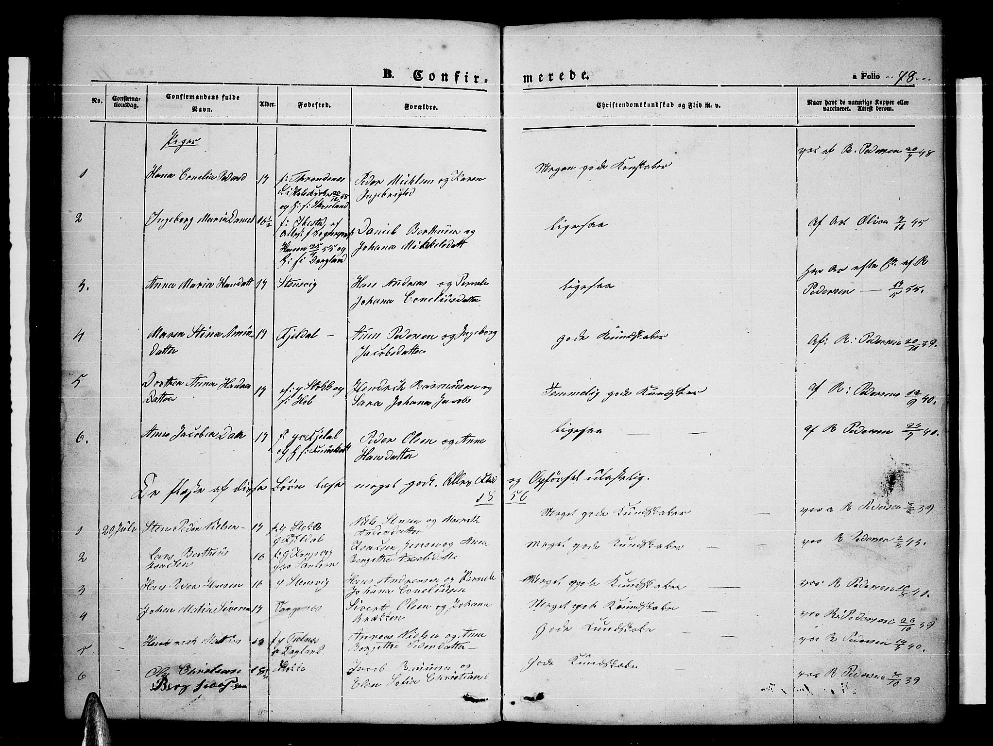 Ministerialprotokoller, klokkerbøker og fødselsregistre - Nordland, AV/SAT-A-1459/865/L0929: Parish register (copy) no. 865C01, 1840-1866, p. 78