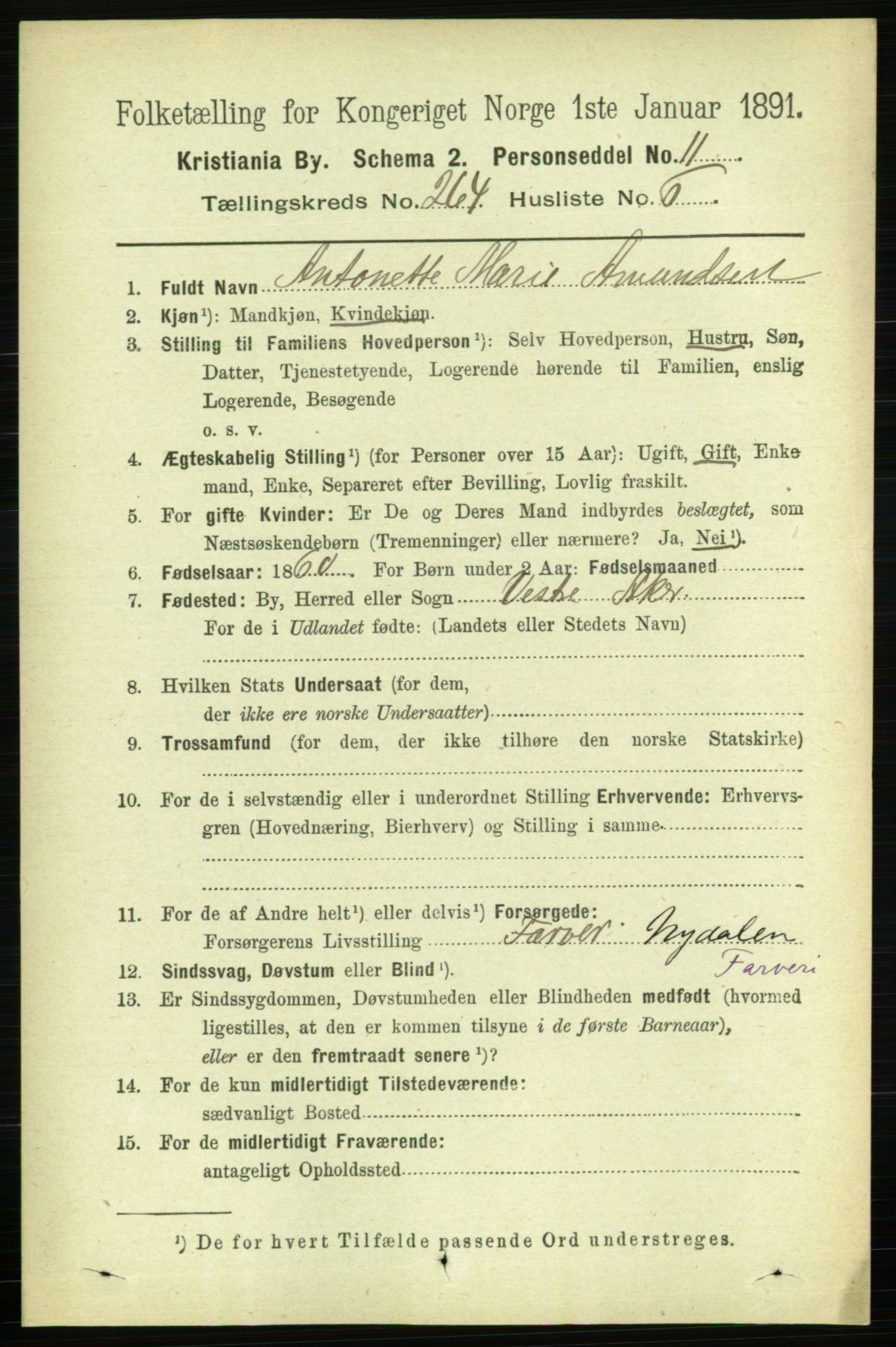 RA, 1891 census for 0301 Kristiania, 1891, p. 160570