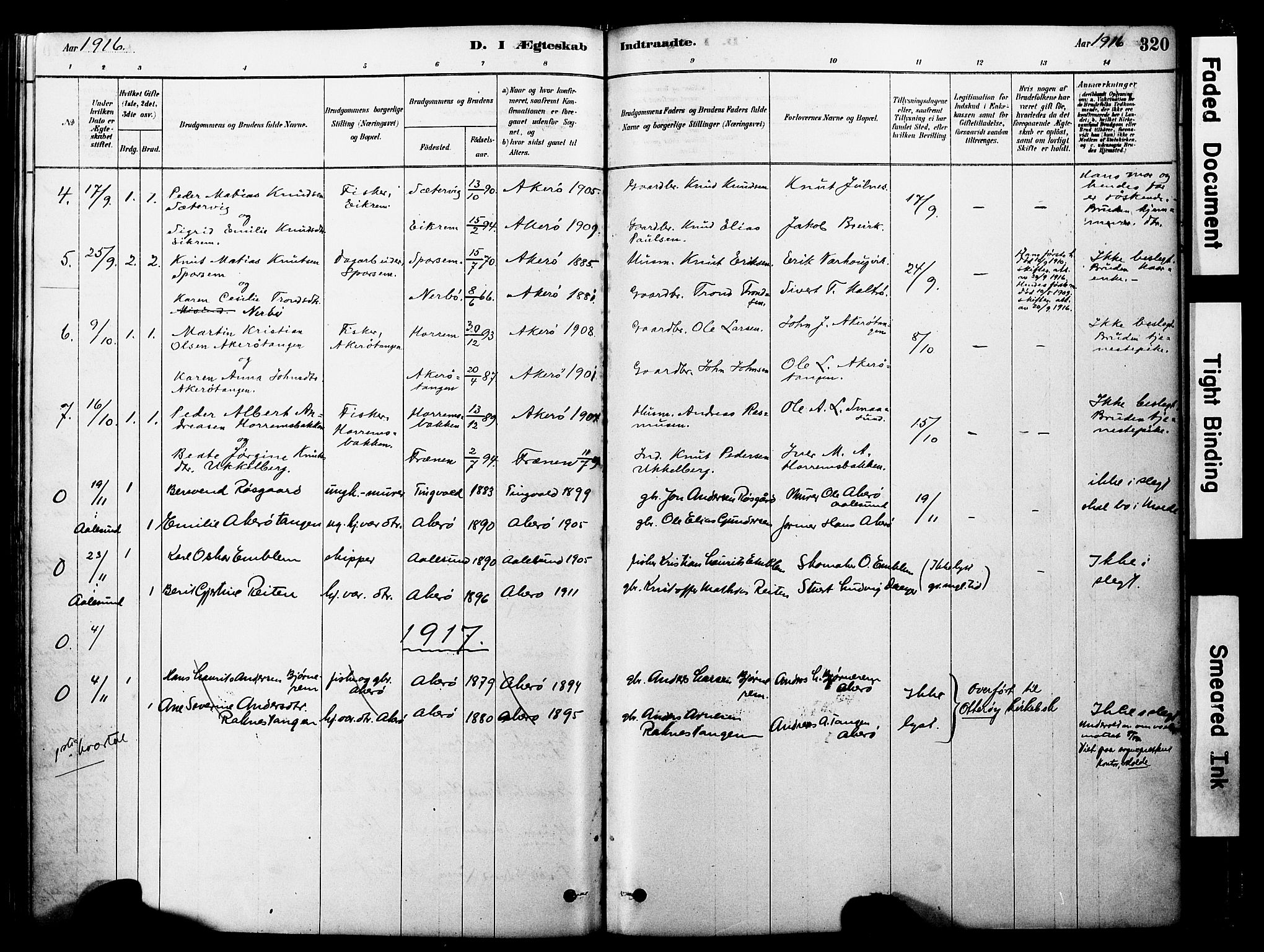Ministerialprotokoller, klokkerbøker og fødselsregistre - Møre og Romsdal, SAT/A-1454/560/L0721: Parish register (official) no. 560A05, 1878-1917, p. 320