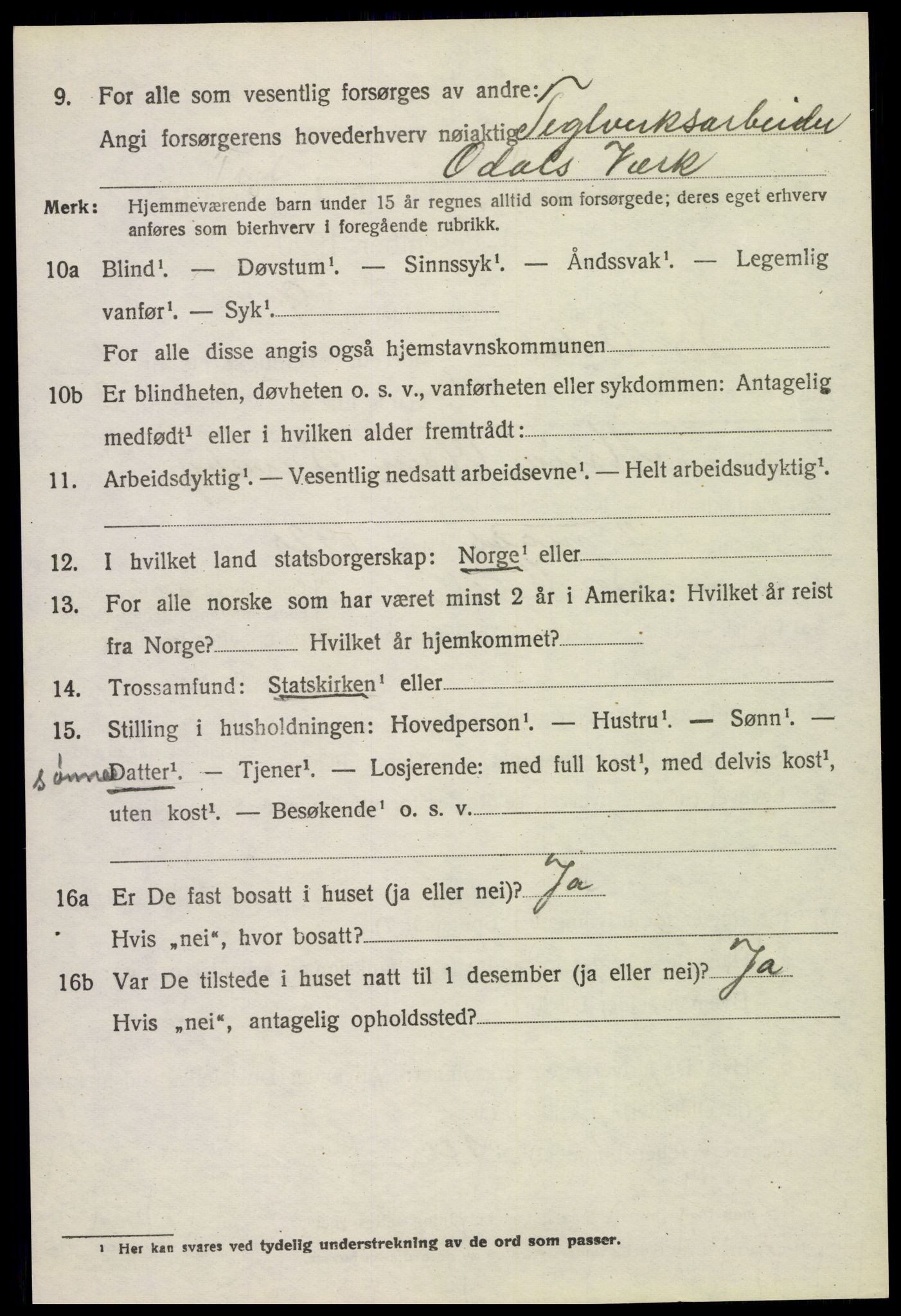 SAH, 1920 census for Sør-Odal, 1920, p. 2990