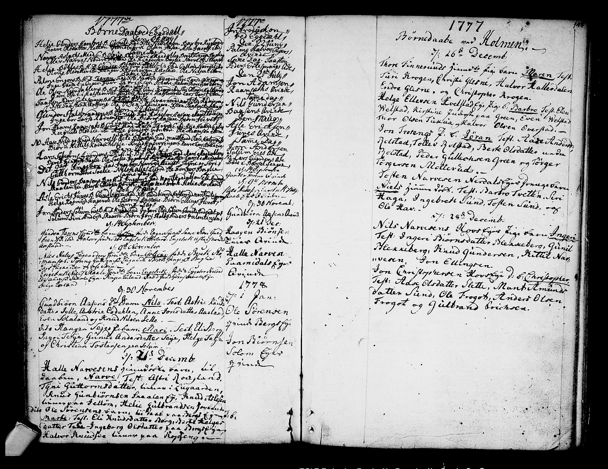 Sigdal kirkebøker, SAKO/A-245/F/Fa/L0001: Parish register (official) no. I 1, 1722-1777, p. 147-148