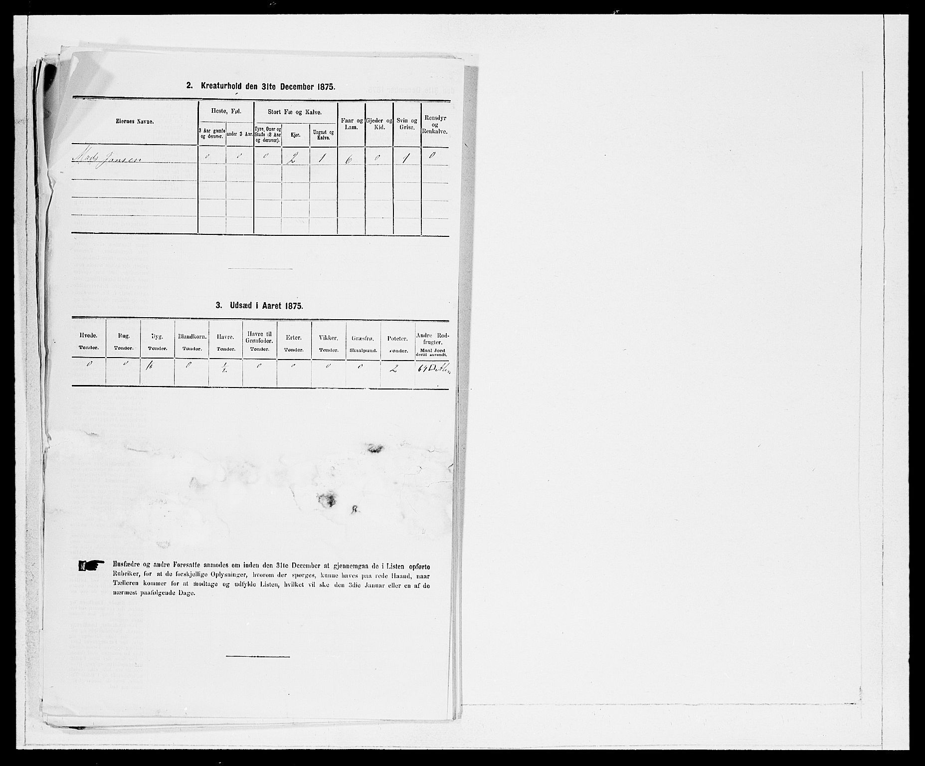 SAB, 1875 Census for 1445P Gloppen, 1875, p. 857